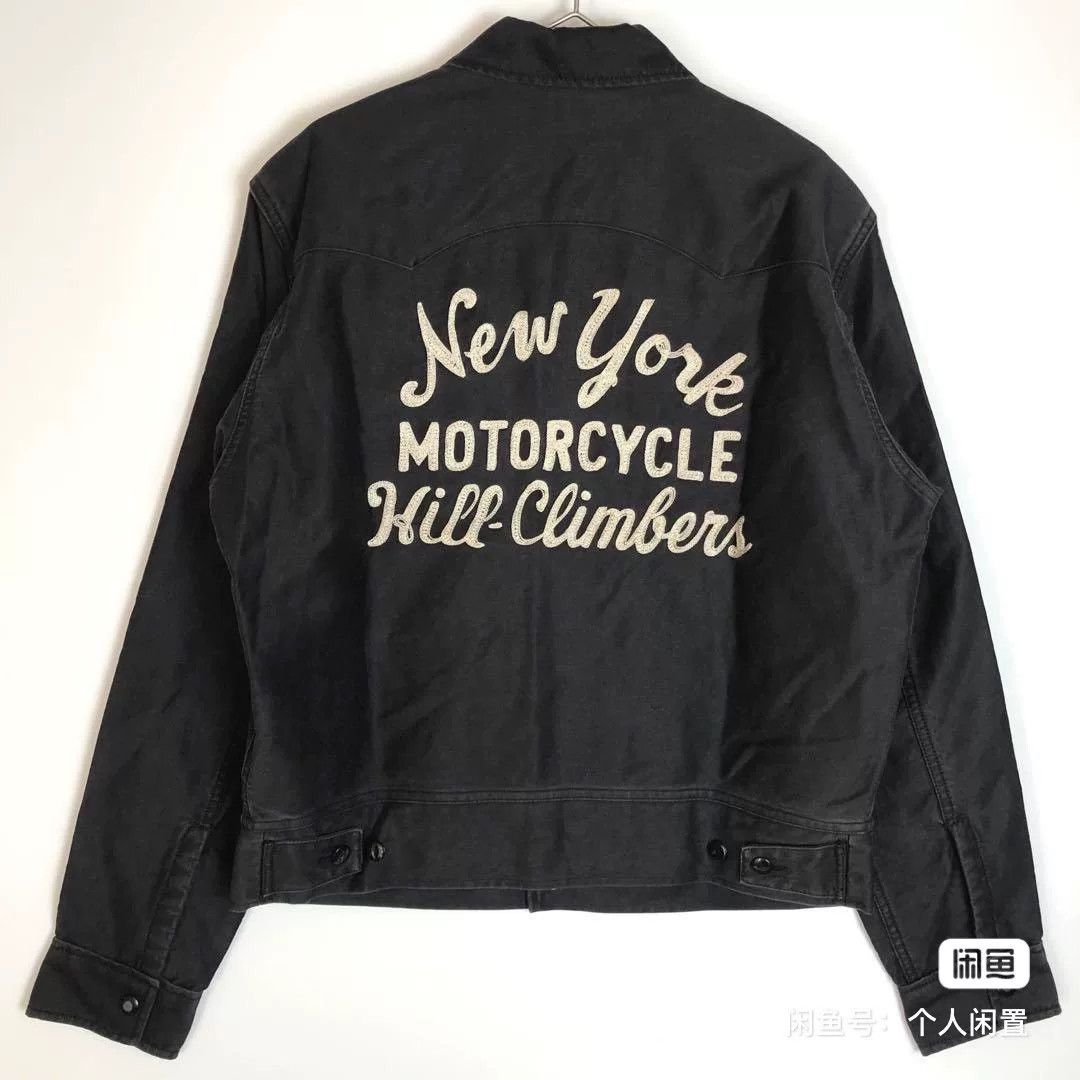 RRL Vintage Embroidered Motorcycle Jacket