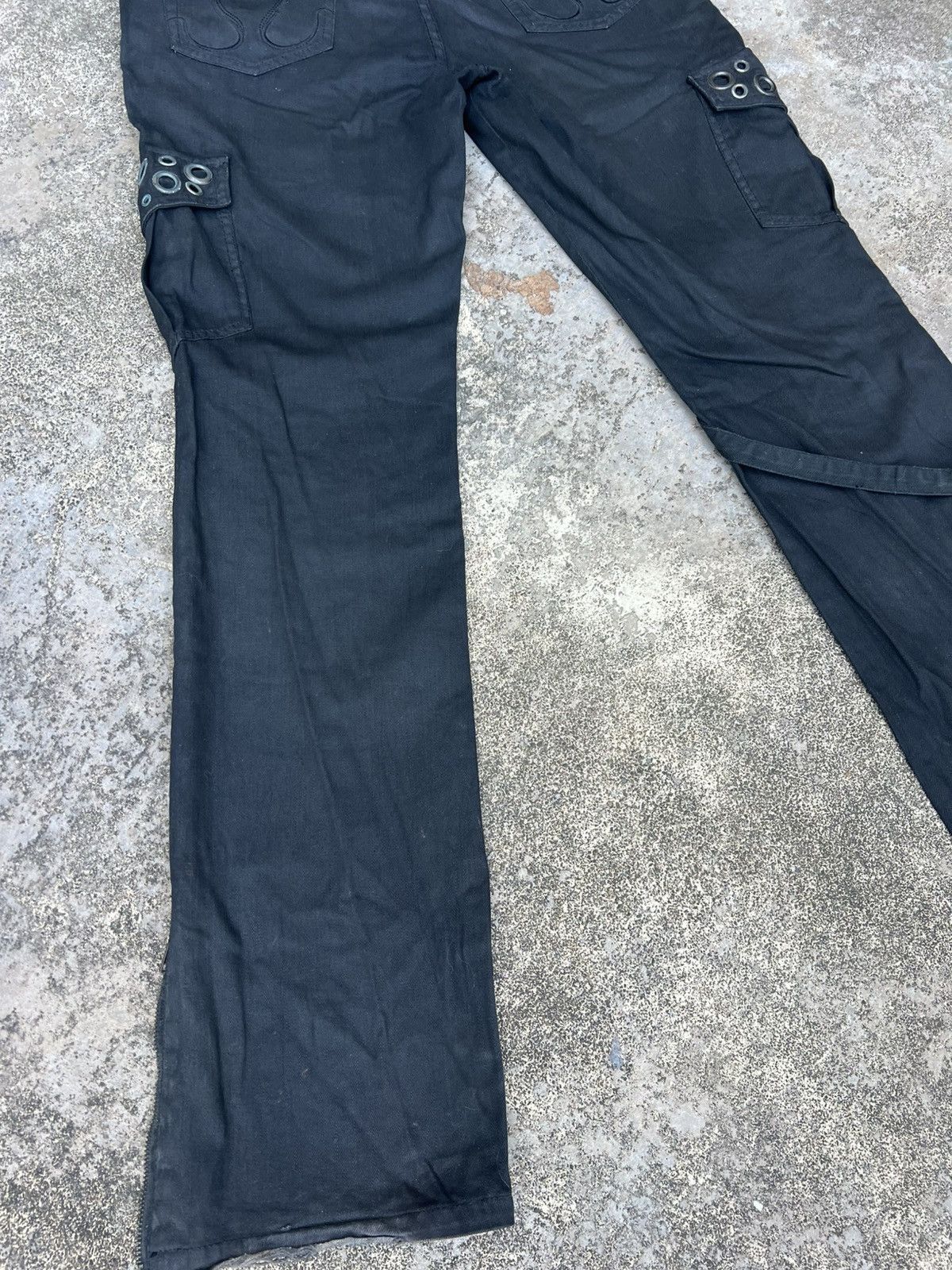 CIVARIZE × If Six Was Nine × KMRii Y2K Civarize Black Flare Cyberpunk Wax Denim Size US 30 / EU 46 - 11 Thumbnail