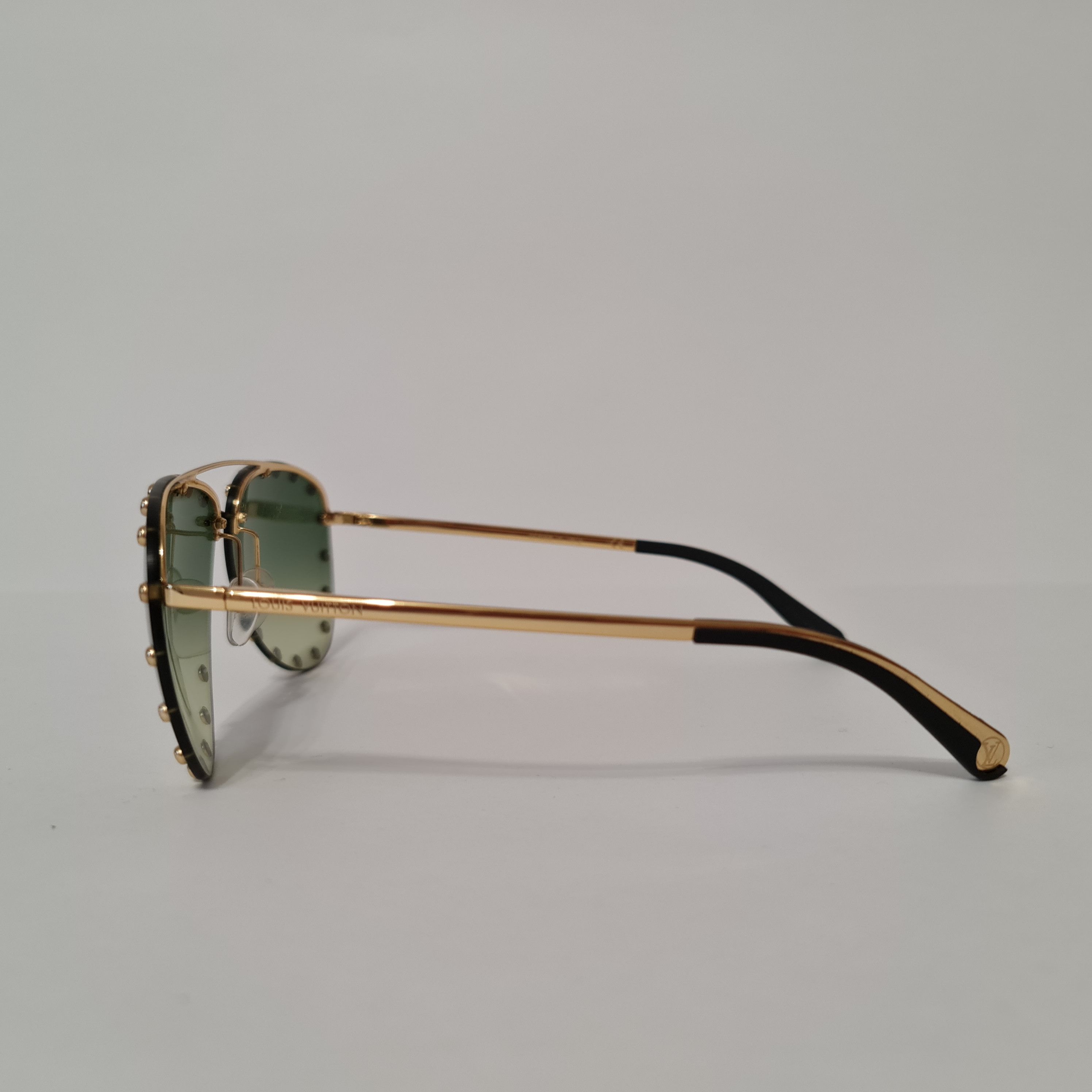 Louis Vuitton Louis Vuitton Green Olive Party Sunglasses Size ONE SIZE - 3 Thumbnail