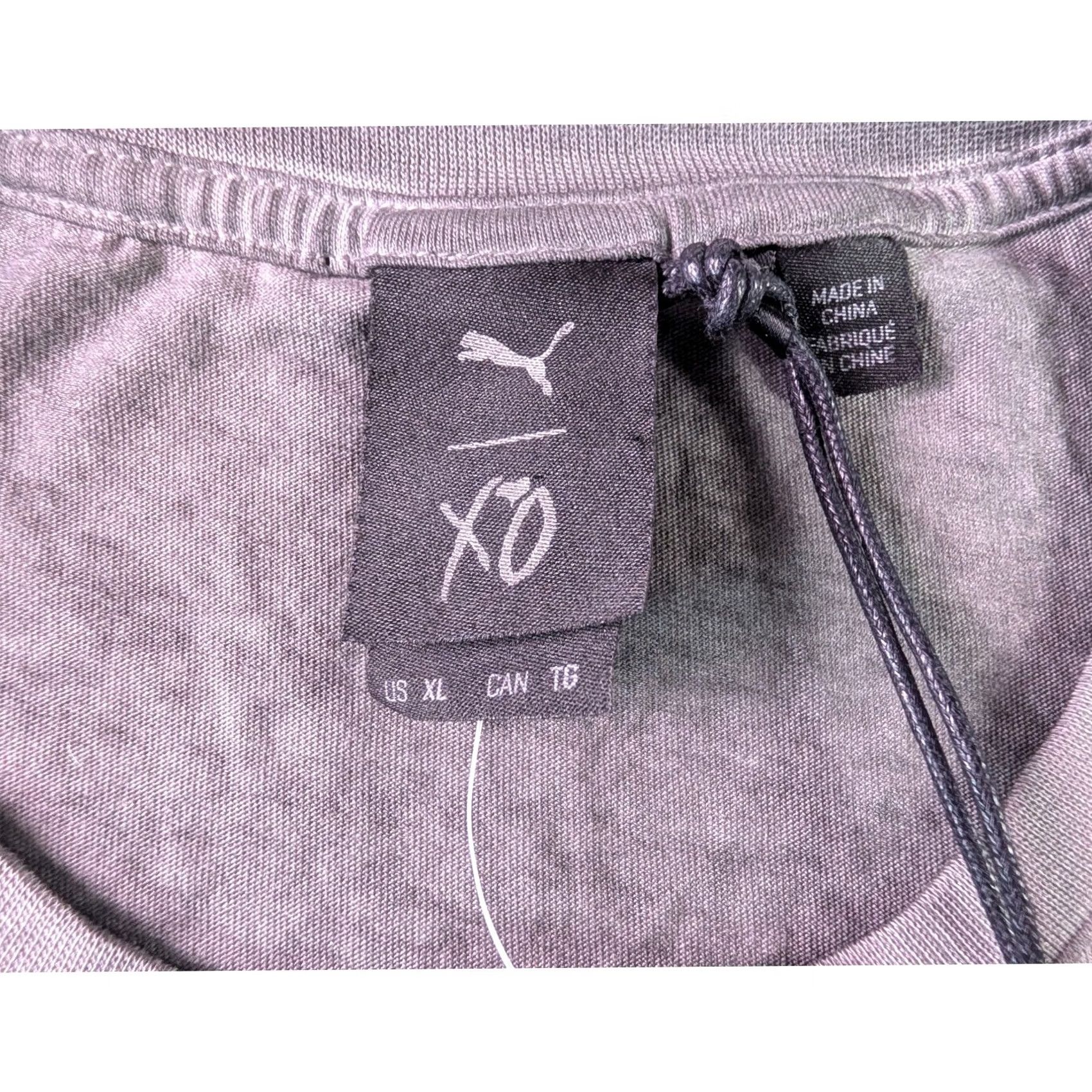 Puma PUMA x XO The Weeknd T-Shirt XL Mens Gray Crew Neck Short Sleeve Graphic Print Embroidered Logo Limited Edition 2010-2019 Washed Top Size US XL / EU 56 / 4 - 3 Thumbnail