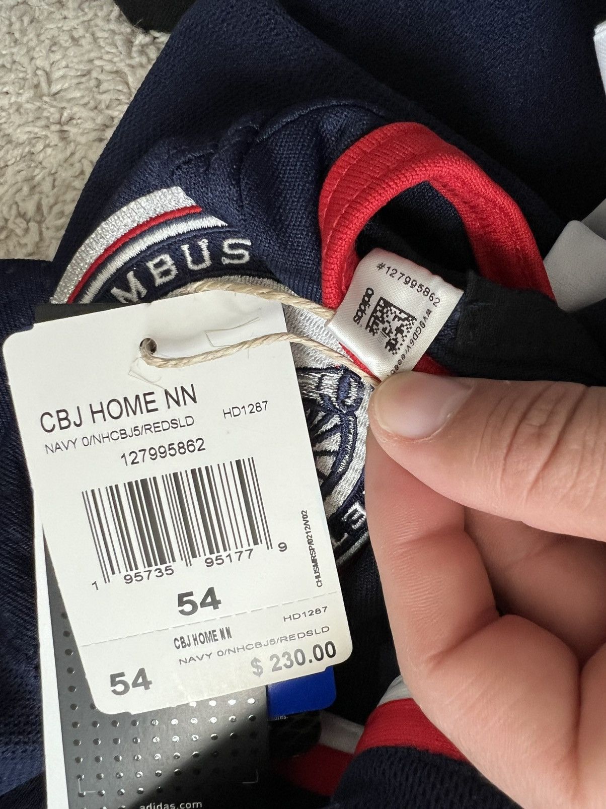Adidas Adidas NHL Seth Jones Authentic Columbus Blue Jackets Jersey Size US XL / EU 56 / 4 - 7 Thumbnail
