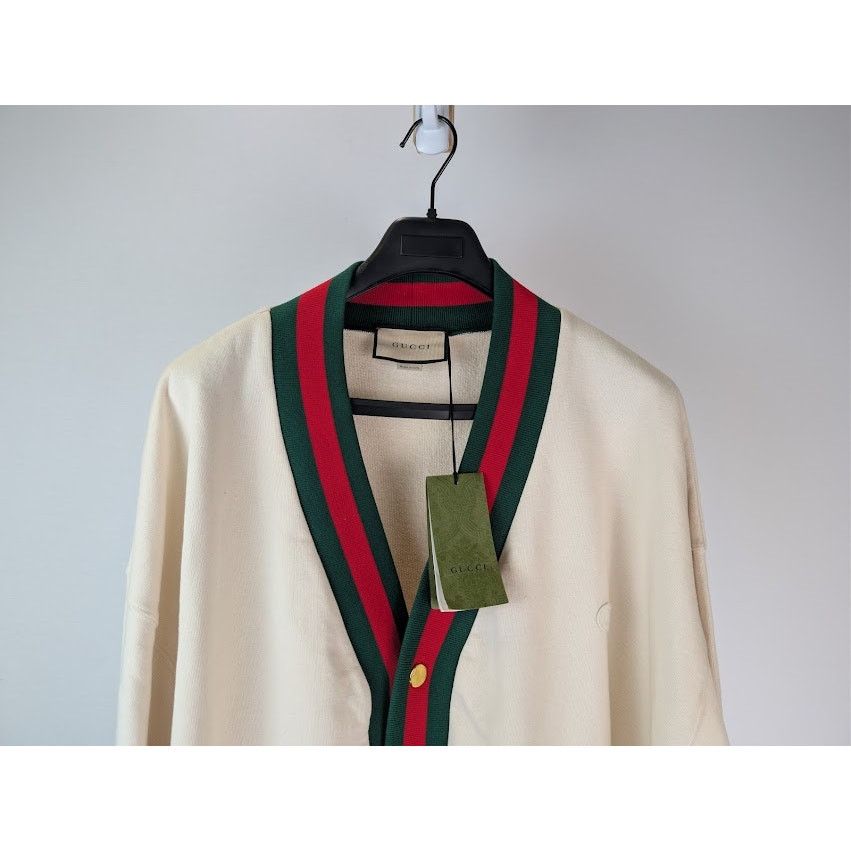 Gucci o1rshd1 Cardigan Medium Felted Cotton Jersey Natural / Mix Size US XXL / EU 58 / 5 - 3 Thumbnail