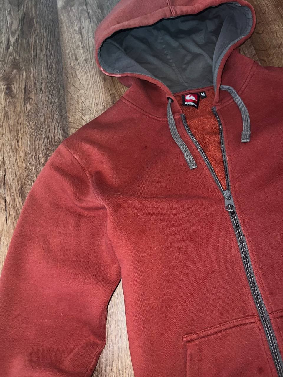 Quiksilver × Vintage Y2K quiksilver faded brown zip up hoodie vintage Size US M / EU 48-50 / 2 - 5 Thumbnail
