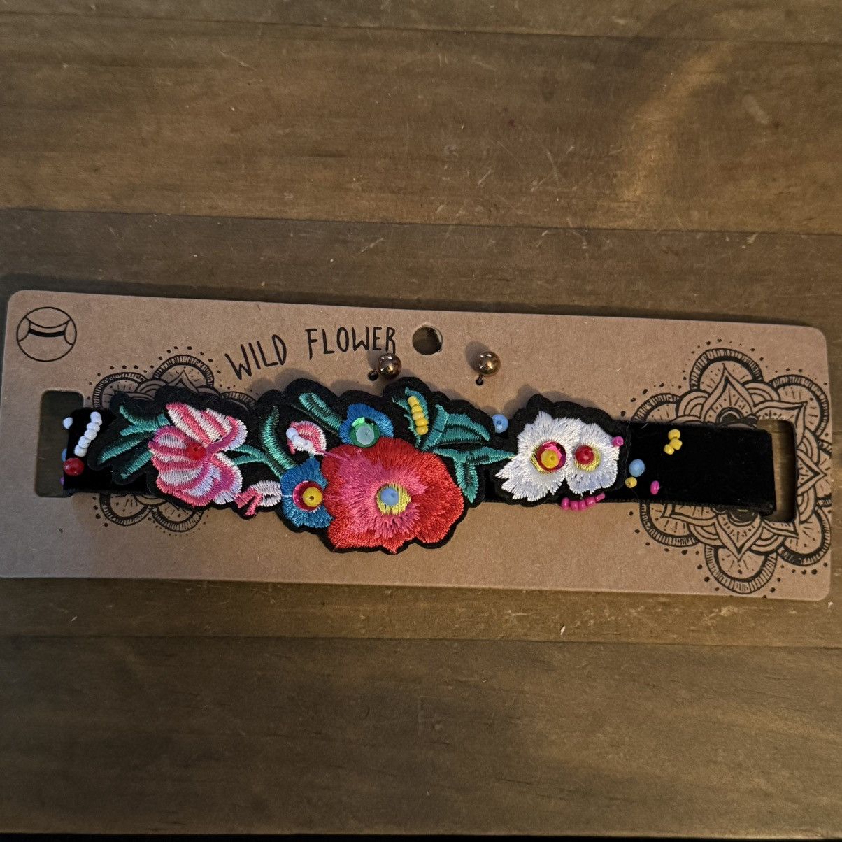 Other You and I Wild Flower embroidered choker necklace Size ONE SIZE - 7 Thumbnail