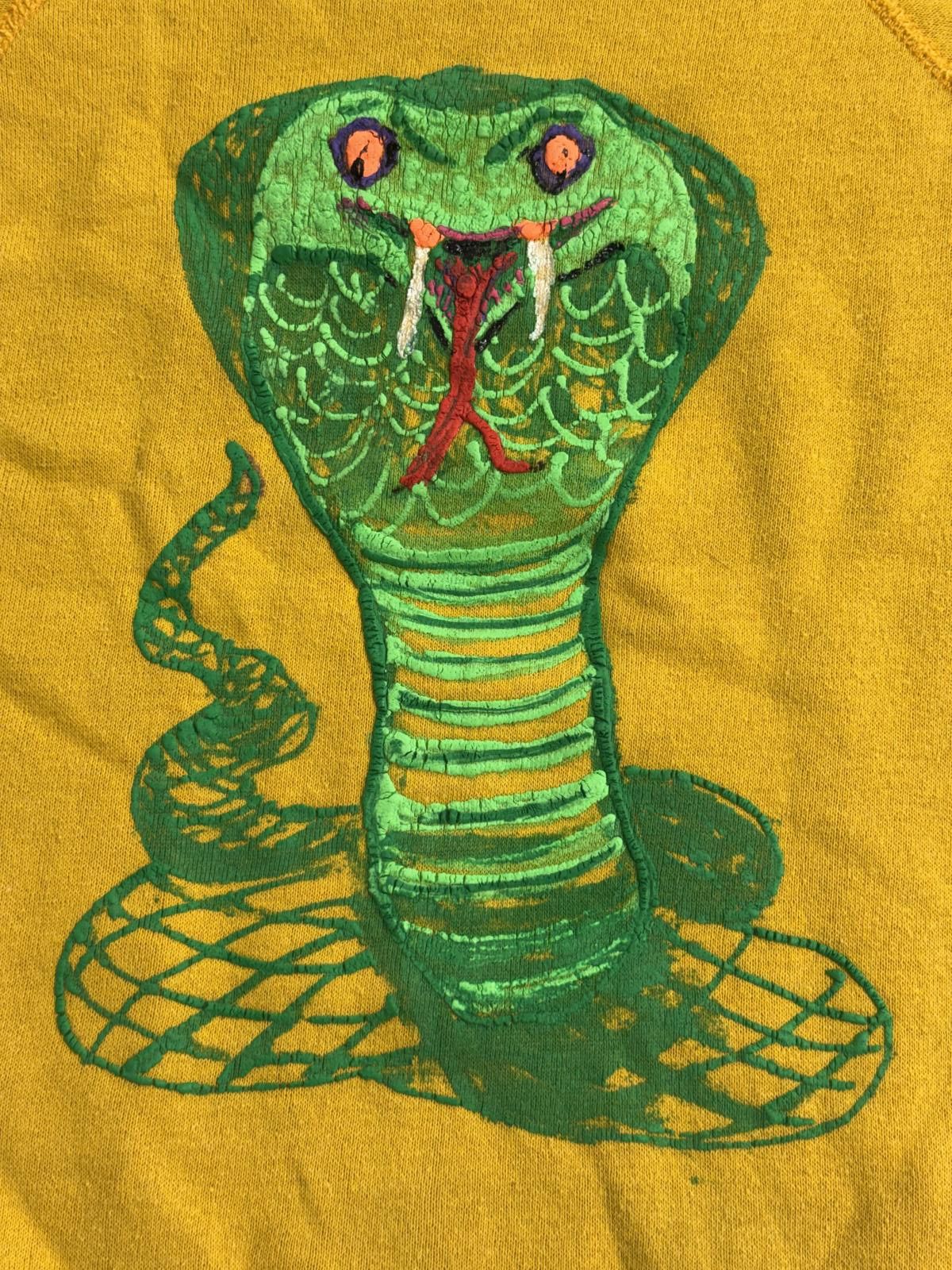 Other Vintage 70s Raglan Sweatshirt - DIY Cobra Snake Paint XS Size US L / EU 52-54 / 3 - 2 Thumbnail