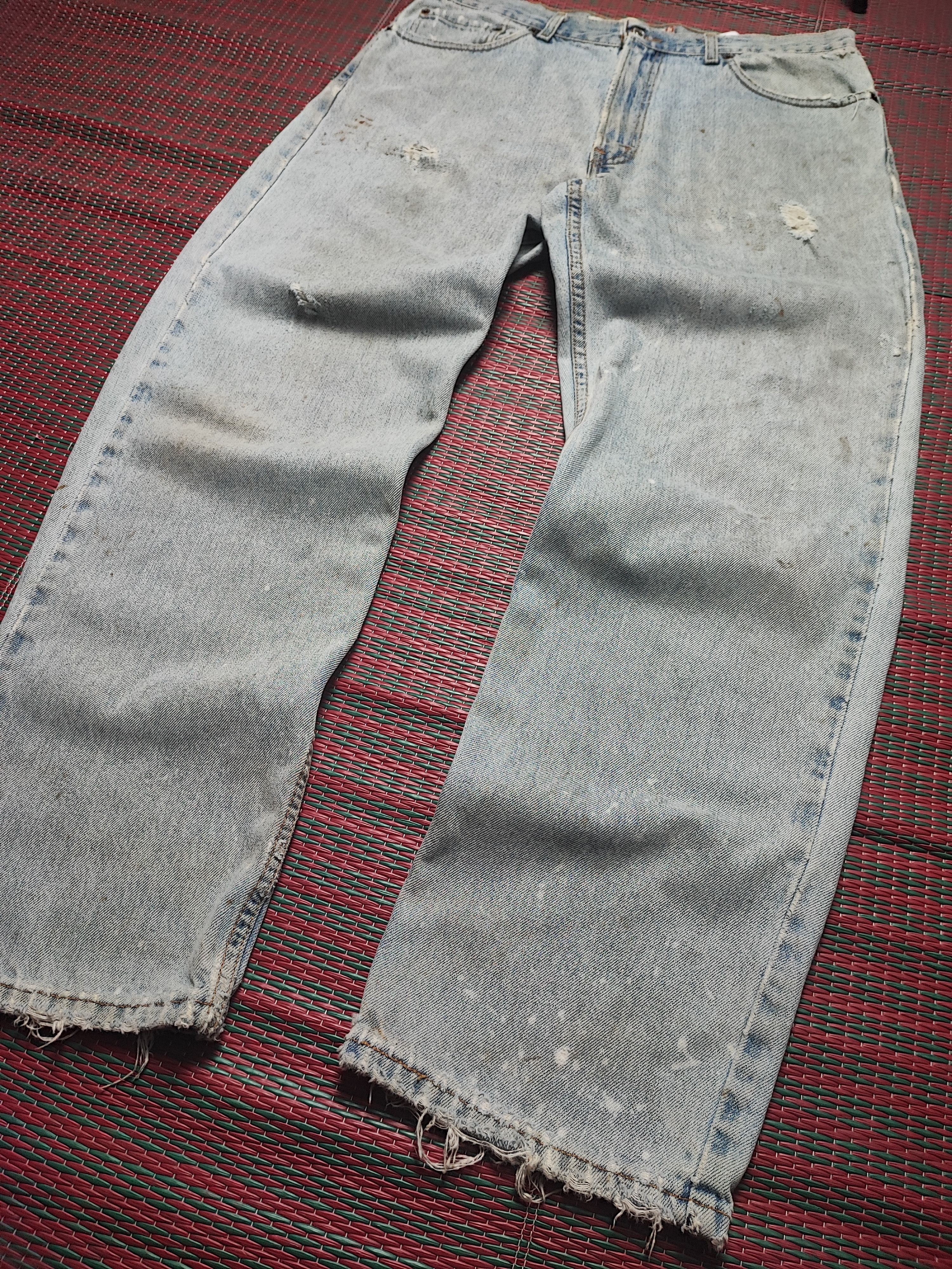 Levi's × Levi's Vintage Clothing × Vintage Vintage levis 550 Painted Jeans Relaxed Fit Size US 35 - 1 Thumbnail