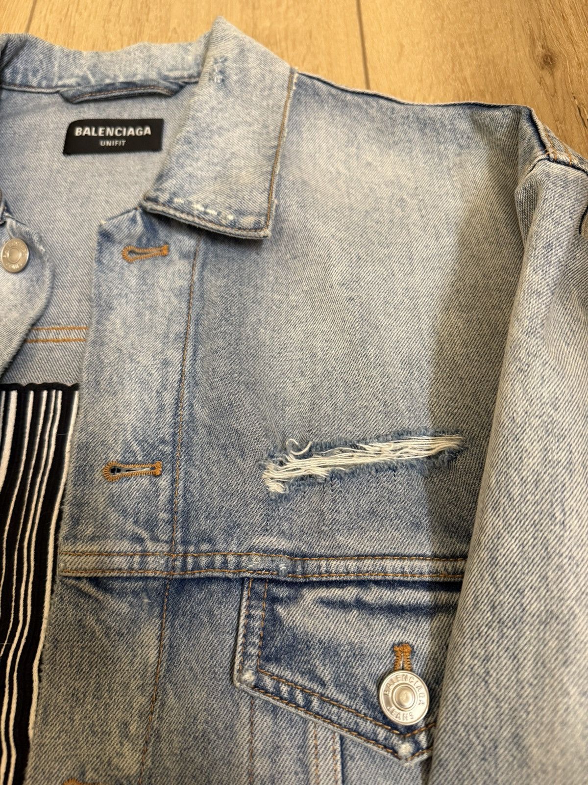 Balenciaga Balenciaga Denim Jacket Size US XL / EU 56 / 4 - 20 Thumbnail