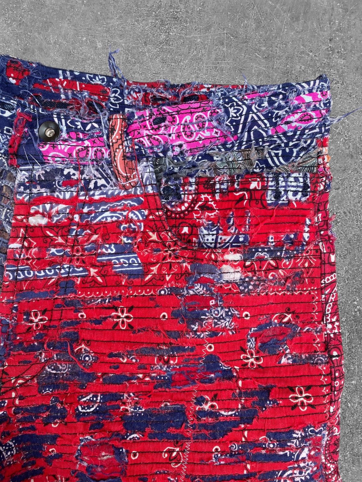 Japanese Brand × Vintage 1 of 1 custom Boro jeans Size US 33 - 5 Thumbnail