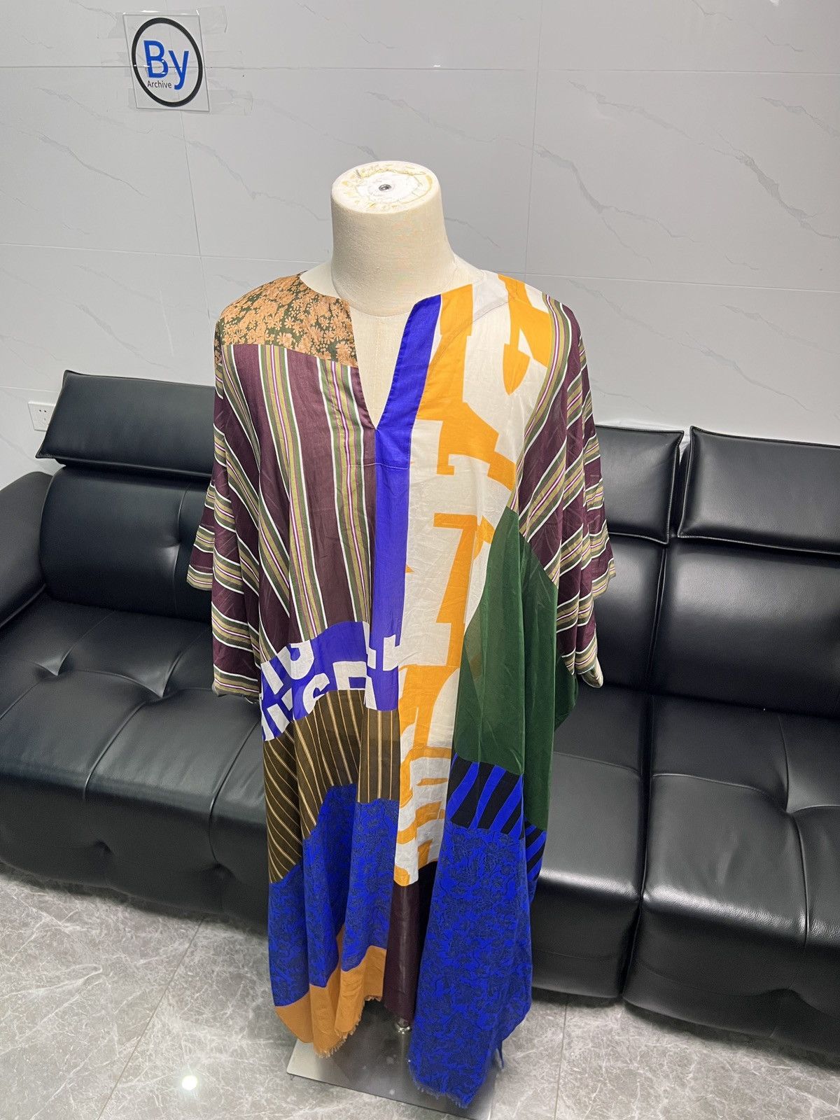Dries Van Noten Dries Van Noten SS23 Patchwork Print Kaftan Dress Size ONE SIZE - 8 Thumbnail