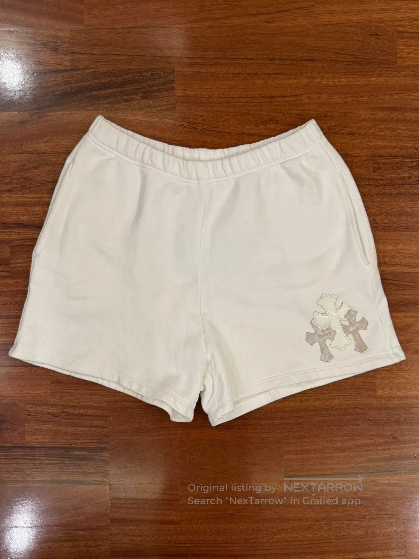 Chrome Hearts chrome hearts white leather patch shorts. Size US 34 / EU 50 - 1 Thumbnail