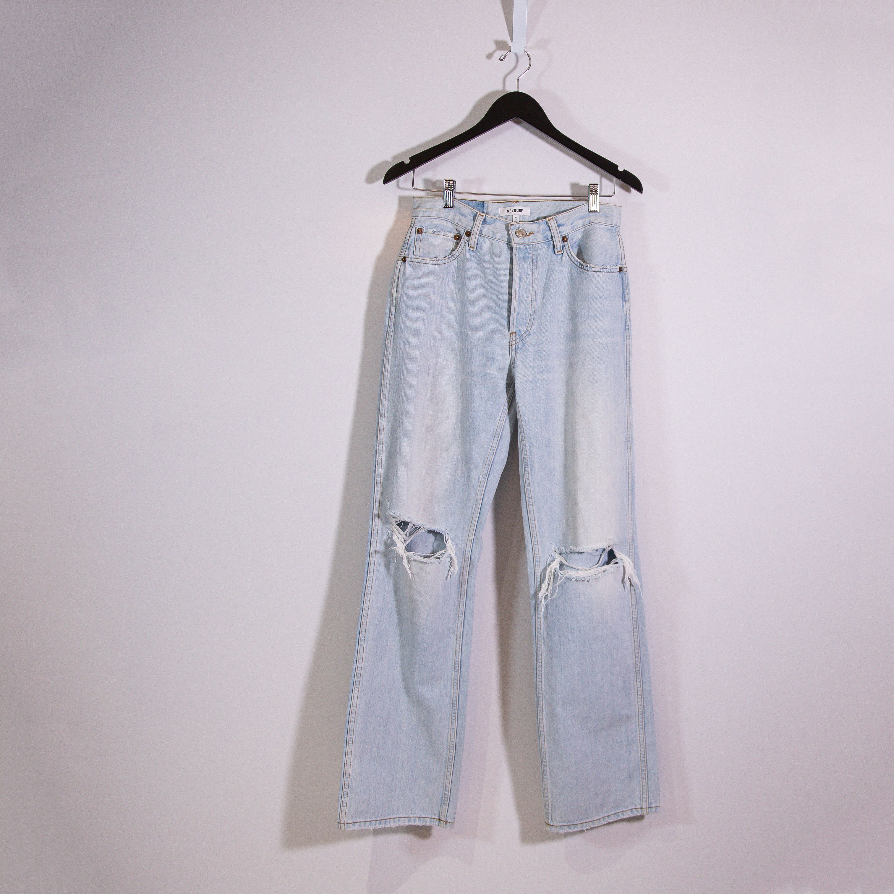 RE/DONE Re/Done 90s High Rise Loose Straight Leg Size 26" / US 2 / IT 38 - 1 Thumbnail