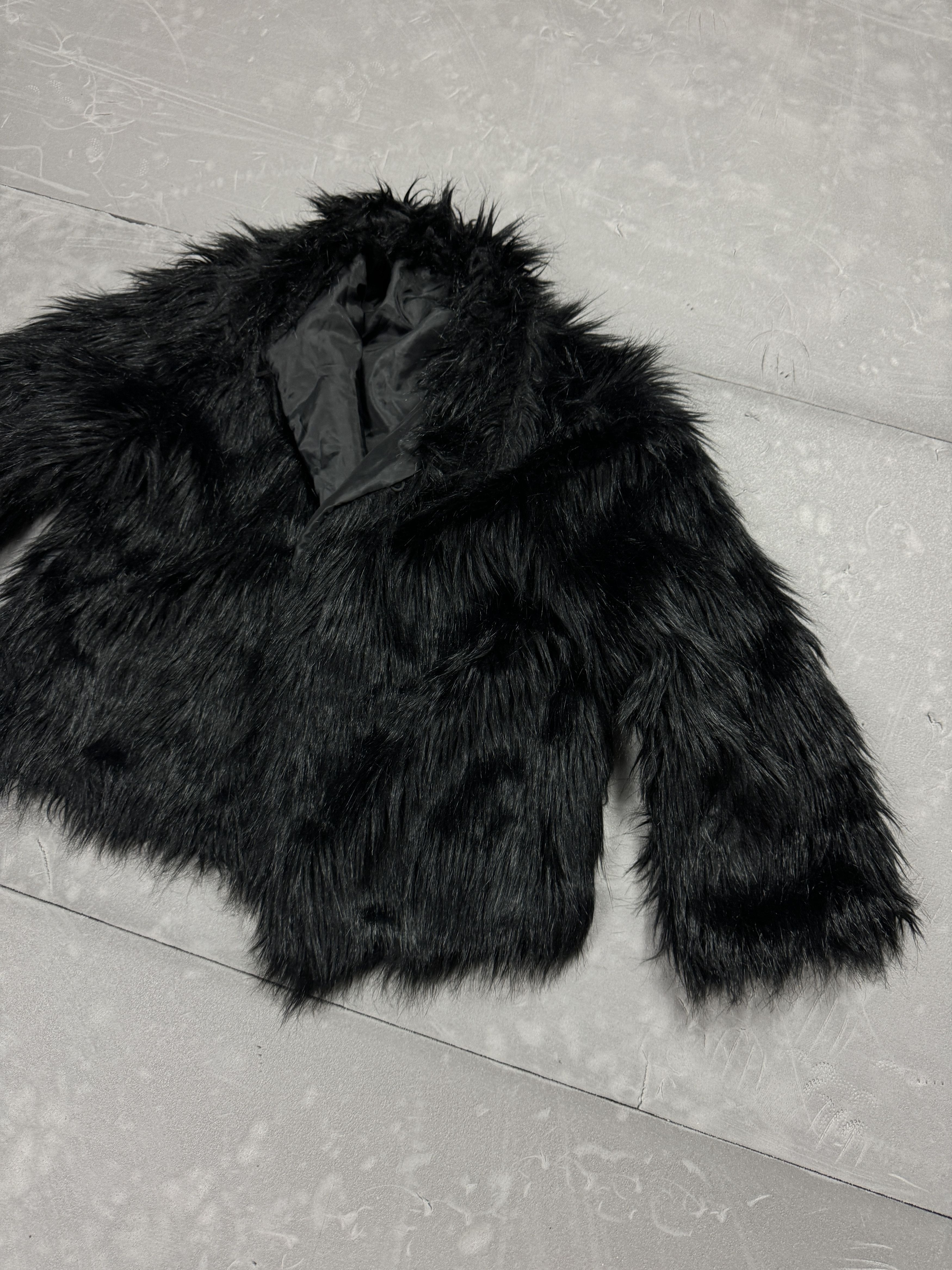 Vintage Vintage cropped wmns fur jacket black coquette y2k Size S / US 4 / IT 40 - 3 Thumbnail
