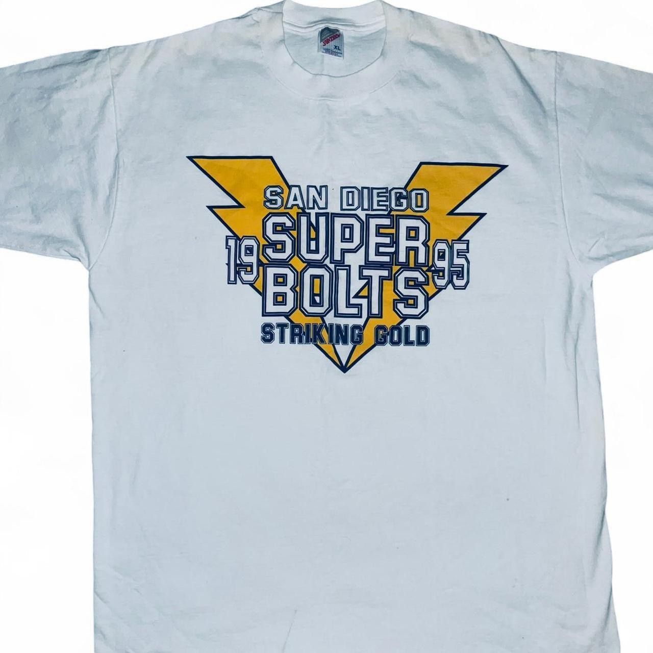 Jerzees Vintage San Diego Chargers VTG STRIKING GOLD 1995 T Shirt Size US L / EU 52-54 / 3 - 1 Thumbnail