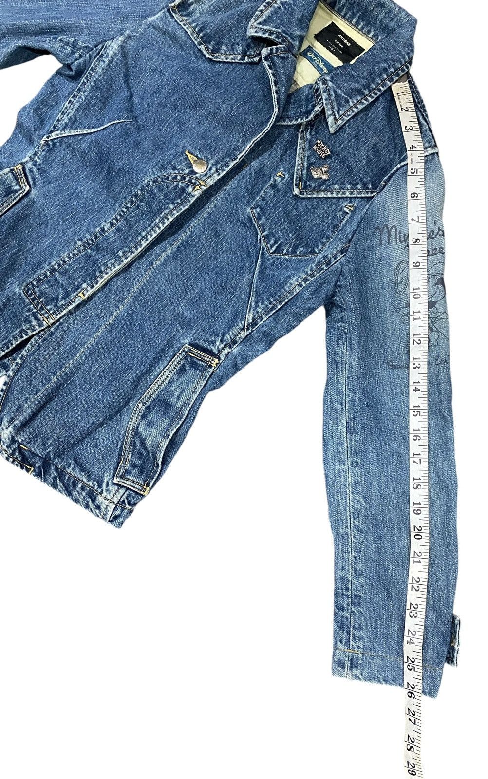 Disney × Vintage Vtg ARTISAN WALT DISNEY Denim Jacket Size XS / US 0-2 / IT 36-38 - 20 Thumbnail