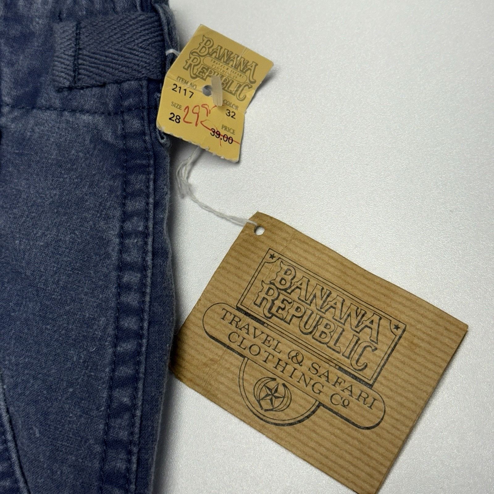 Banana Republic VTG Banana Republic Pants Womens 28 Blue Faded Retro 90s Y2K Size 28" / US 6 / IT 42 - 5 Thumbnail