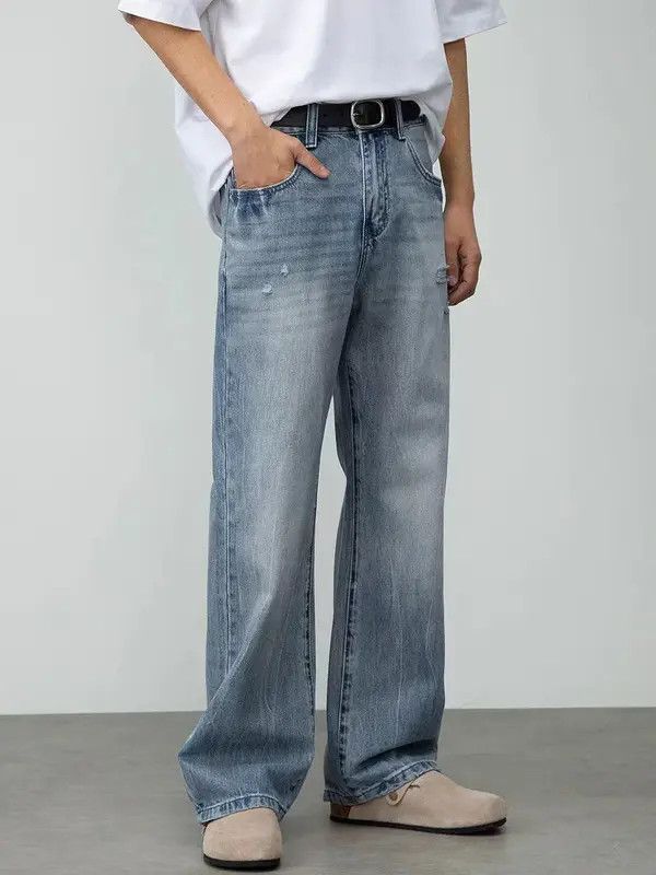 Japanese Brand VIBE Light wash micro-flare vintage loose jeans Size US 30 / EU 46 - 3 Thumbnail