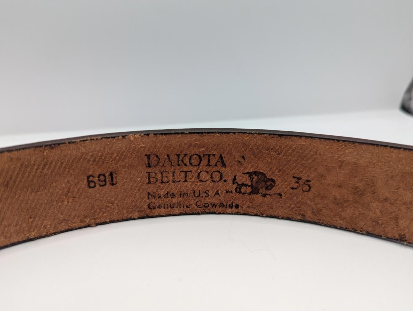 Designer Vintage Custom Leather Belt - Capt. Kirk Dakota Belt Co 36" Size ONE SIZE - 6 Thumbnail