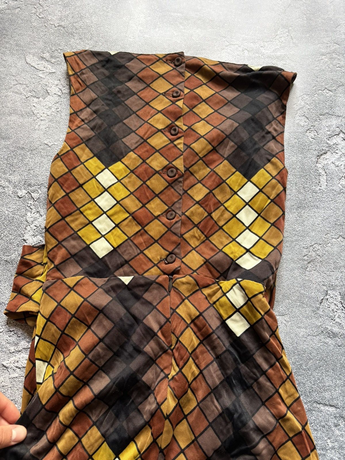 Miss Sixty Crazy Vintage Miss Sixty Y2K Geometric Print Belted Dress Size S / US 4 / IT 40 - 9 Thumbnail