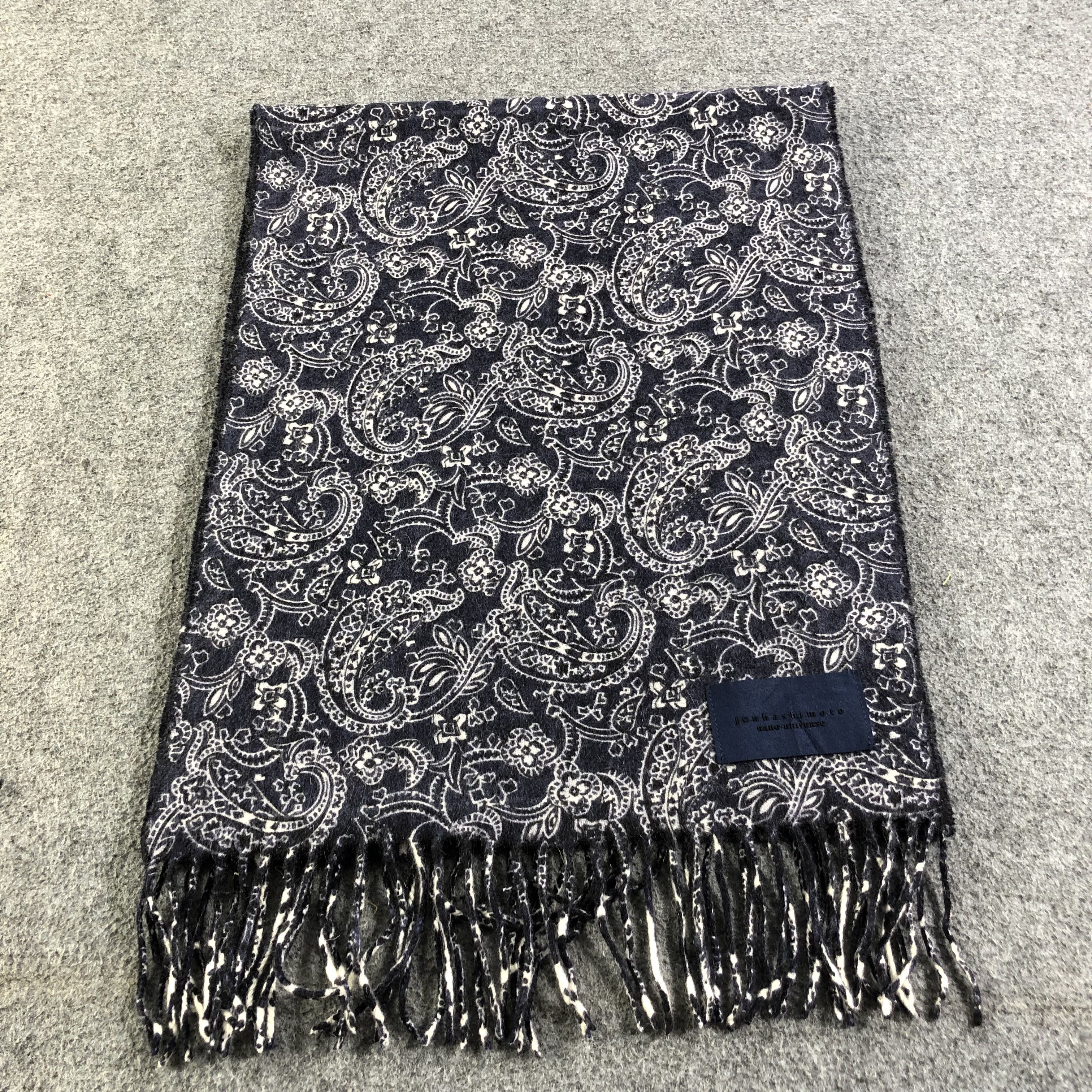 junhashimoto Junhashimoto Paisley Cashmere Scarf Muffler V1266 Size ONE SIZE - 2 Thumbnail