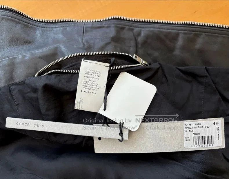 Rick Owens Rick Owens 16ss Slim Leather Jacket. Size US XS / EU 42 / 0 - 7 Thumbnail