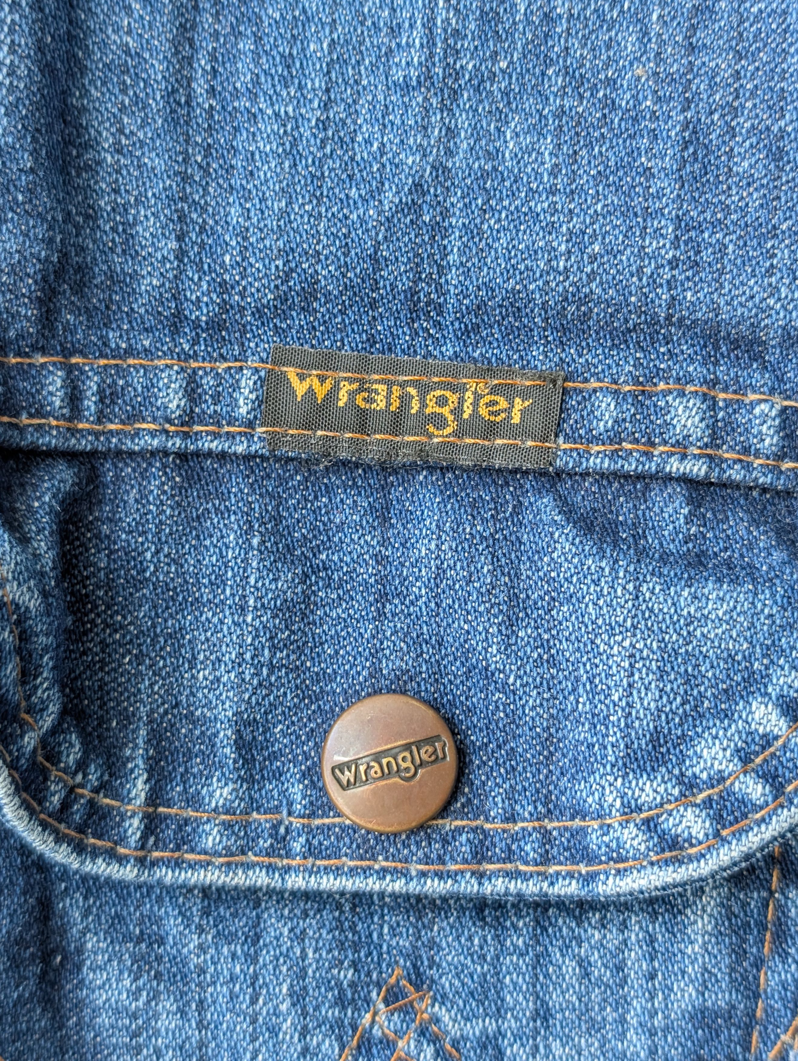 Wrangler Vintage Distressed Faded Denim Jacket Size M / US 6-8 / IT 42-44 - 8 Thumbnail