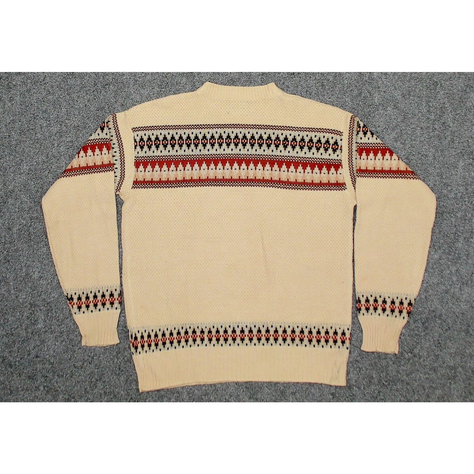 Vintage 80s Campus Fair Isle Geometric Boxy Knit M Size M / US 6-8 / IT 42-44 - 4 Thumbnail