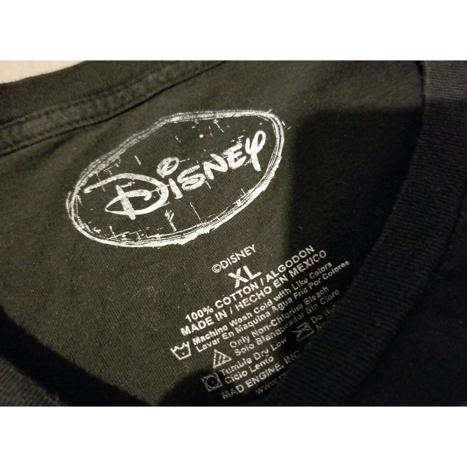 Disney VINTAGE? Mens Disney Mickey Mouse Shirt XL Black Cotton Size US XL / EU 56 / 4 - 2 Thumbnail