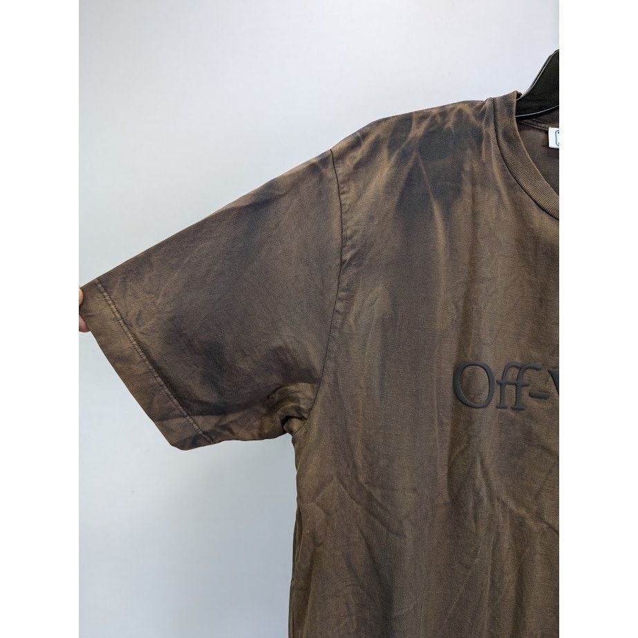 Off-White o1rshd1 Bookish Laund Slim Short Sleeve T-Shirt in Brown Size US L / EU 52-54 / 3 - 11 Thumbnail