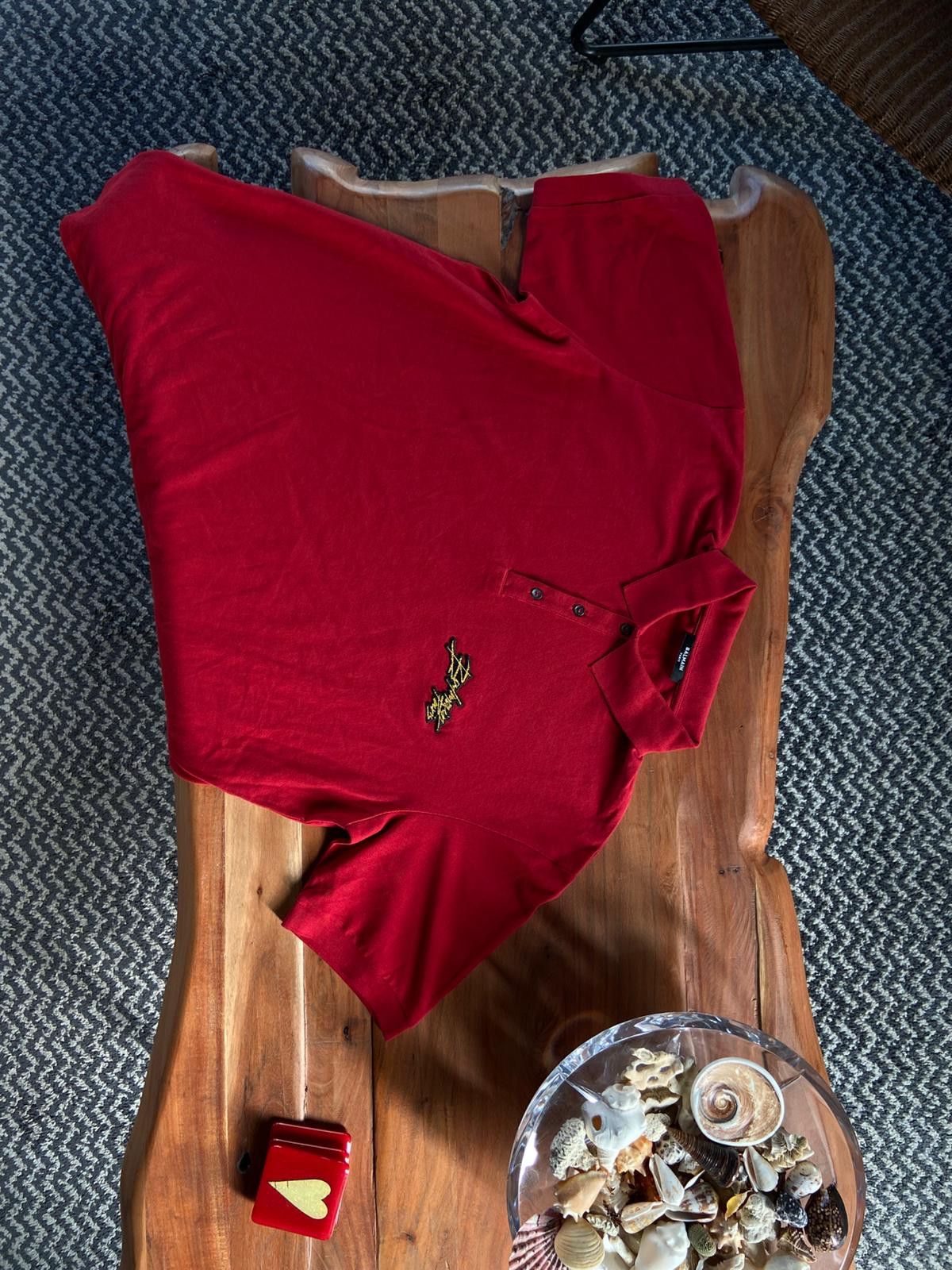 Balmain Balmain Red Wine Polo Size US M / EU 48-50 / 2 - 1 Thumbnail