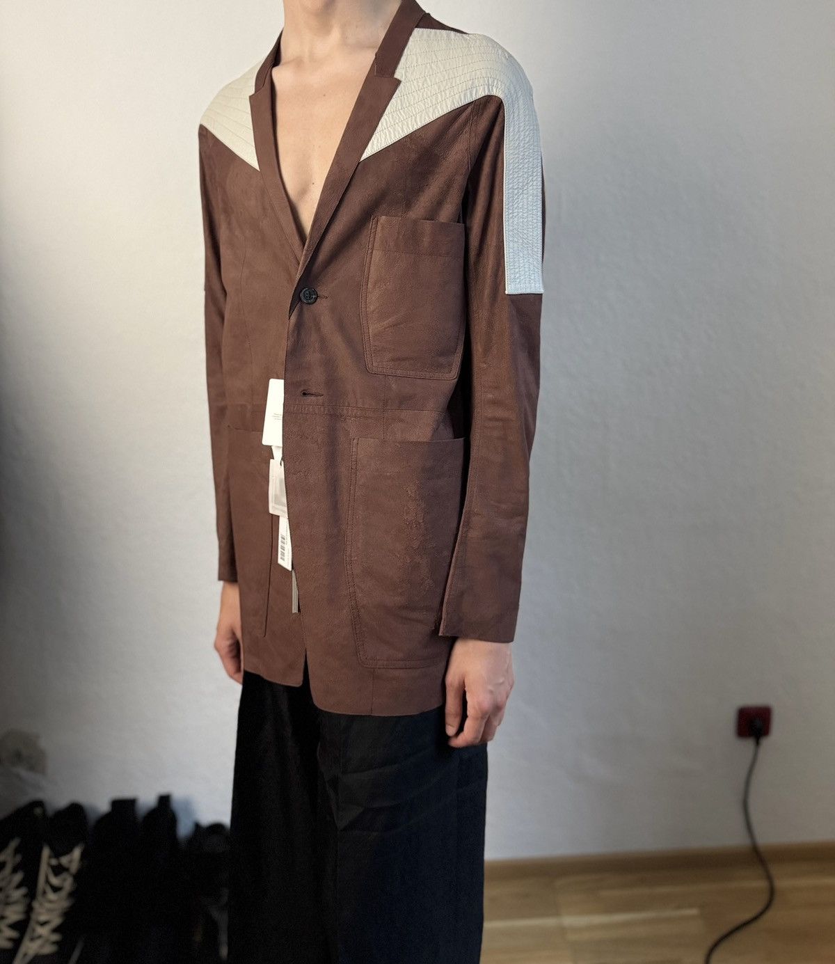 Rick Owens SS 21 "PHLEGETHON" Runway Blistered Lamb Leather Lido Jacket Size US M / EU 48-50 / 2 - 22 Thumbnail