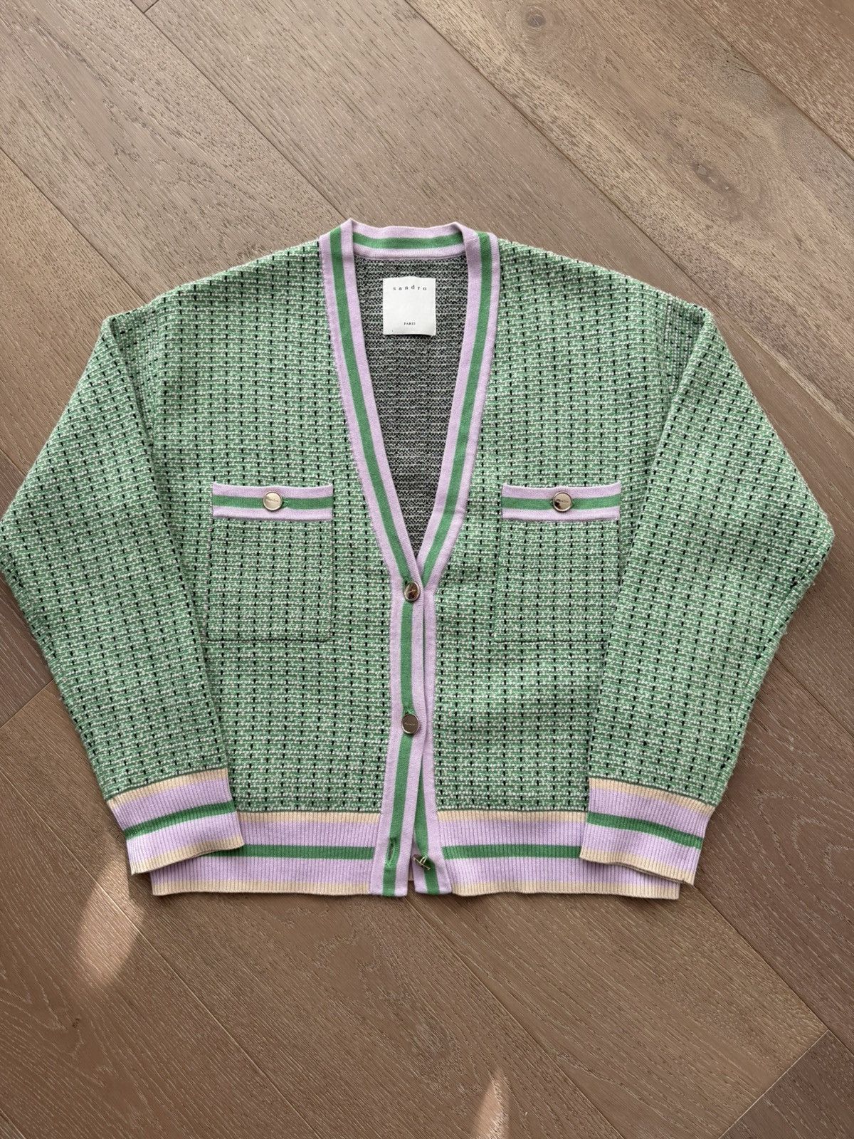 Sandro Sandro Cropped Cardigan in Fancy Tweed Size M / US 6-8 / IT 42-44 - 1 Thumbnail