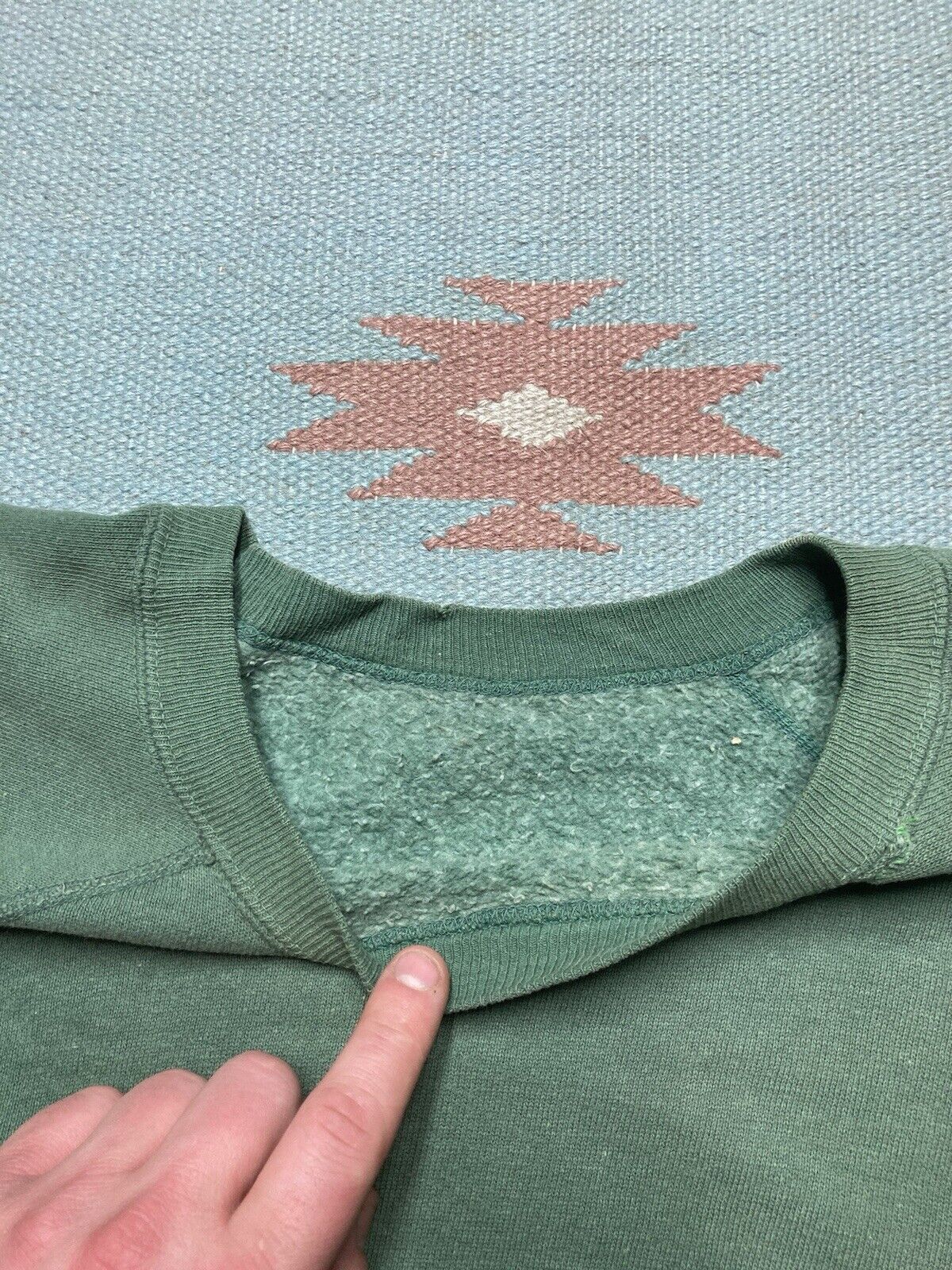 Vintage Vintage 1960s crewneck sweatshirt blank faded cotton XL Size US XL / EU 56 / 4 - 9 Thumbnail