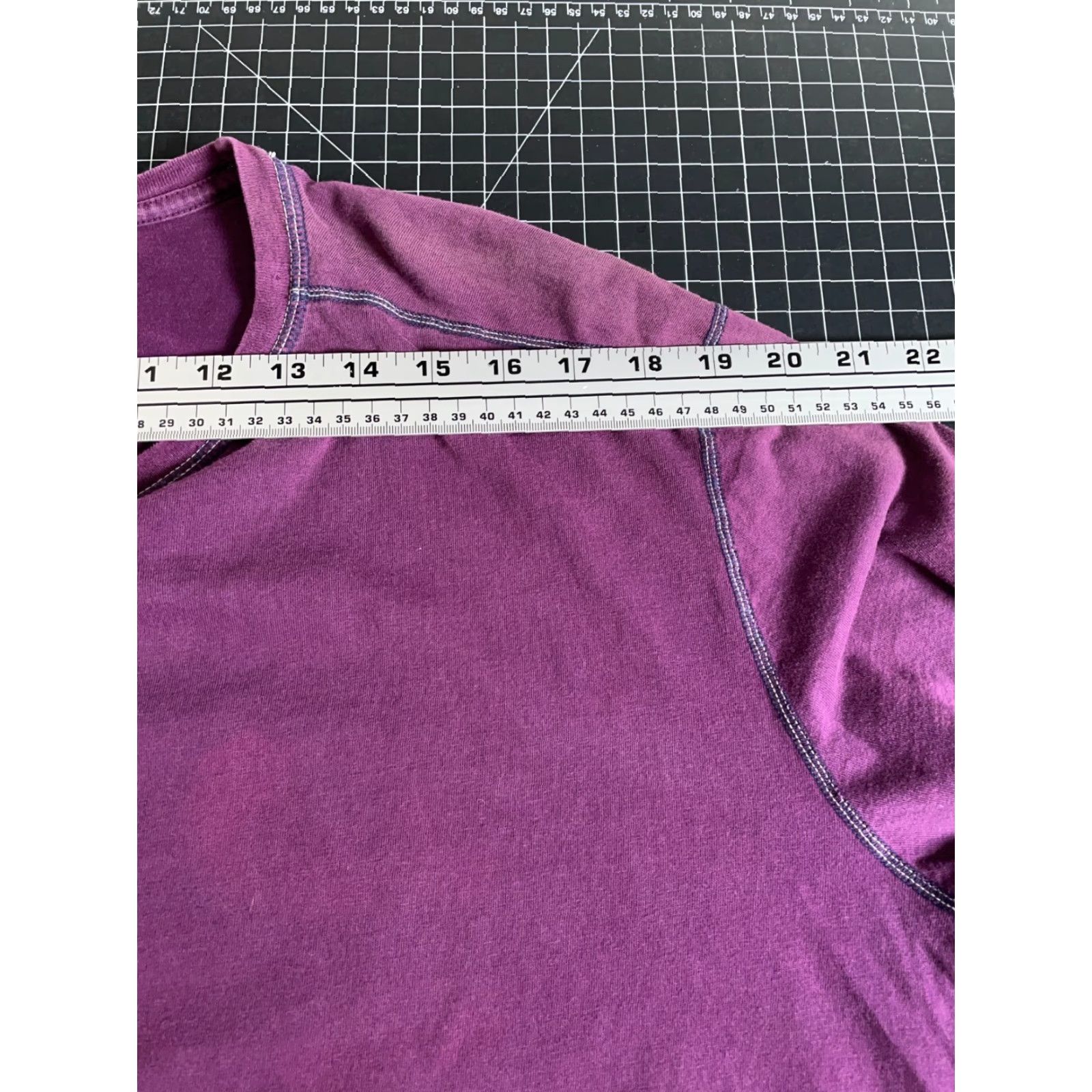 Vintage Agave Lux Long Sleeve T-Shirt Men's Large Purple Reverse Seam USA Made Crewneck Shirt Adult Large Purple Reverse Seam USA Made Agave Lux Retail-Ready Size US L / EU 52-54 / 3 - 7 Thumbnail