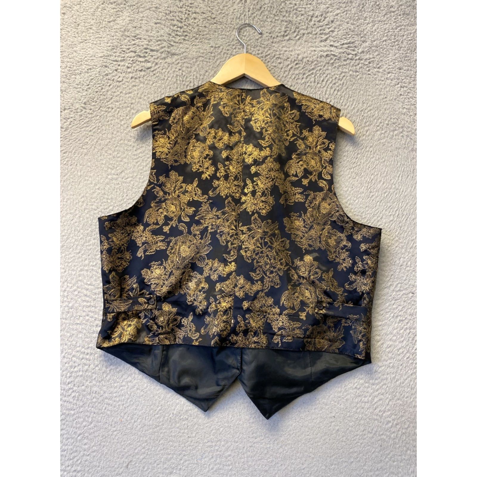 Vintage Formal Fashions vest Unisex L Gold Floral Style USA 135-11 Size L / US 10 / IT 46 - 6 Thumbnail