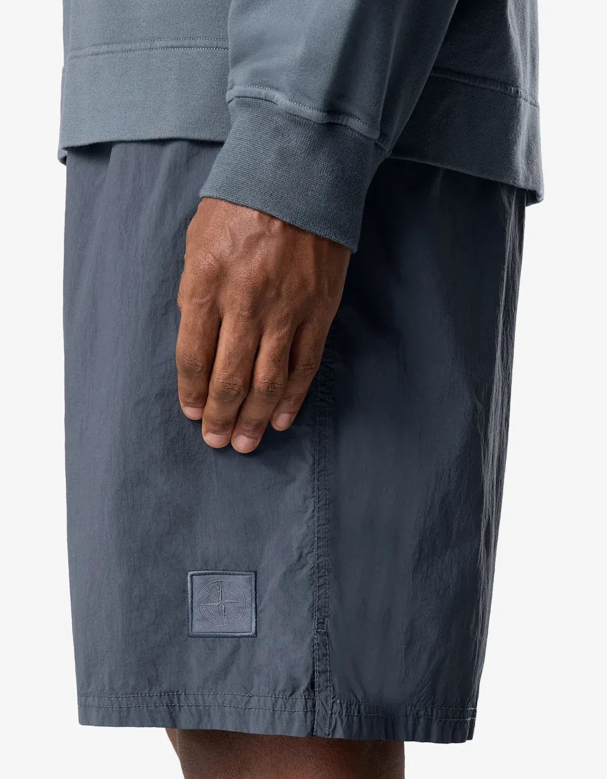 Stone Island Stone Island Ghost Blue Nylon Compass Patch Swim Shorts Size US 34 / EU 50 - 4 Thumbnail