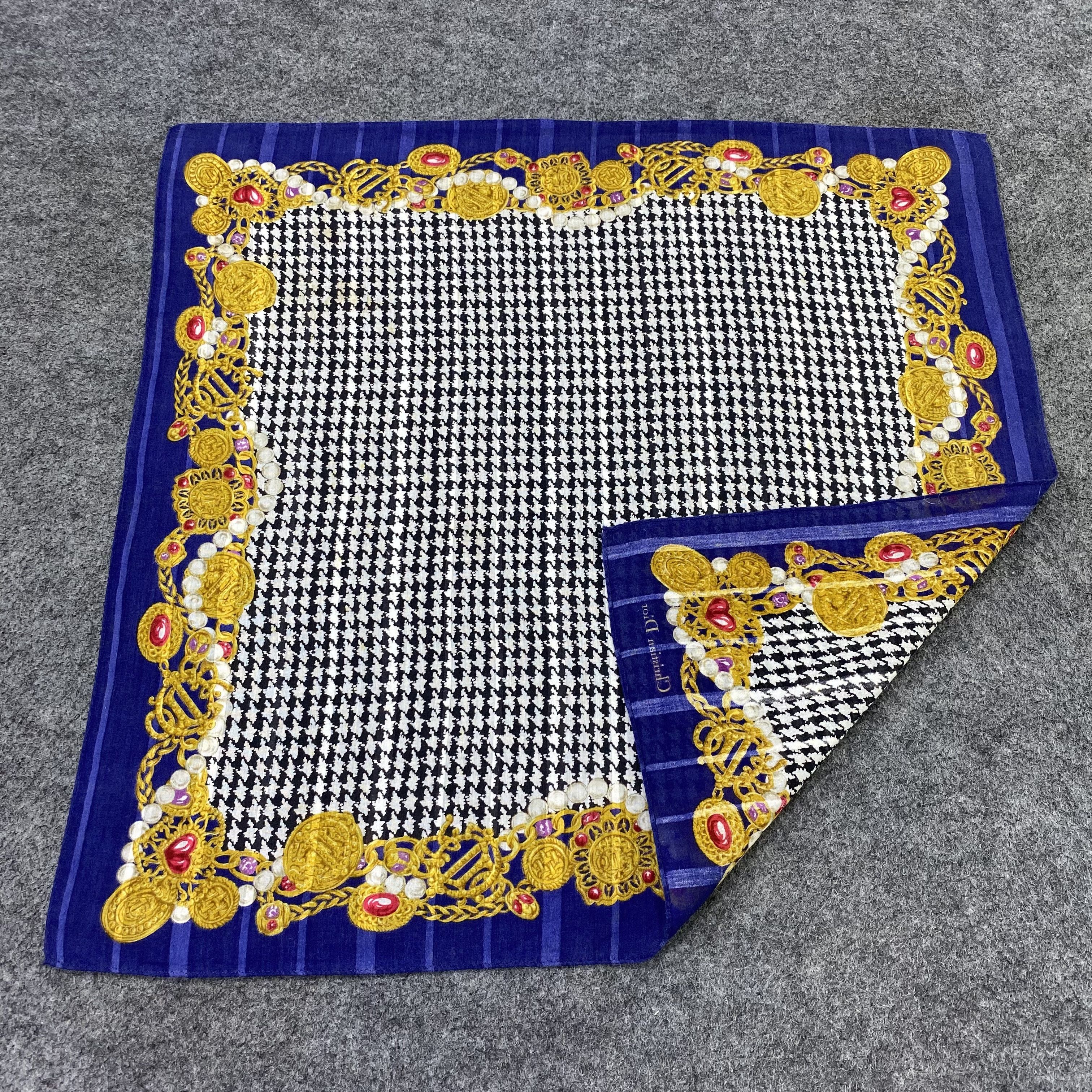 Vintage Christian Dior Handkerchief Neckerchief Bandana-B1858 Size ONE SIZE - 5 Thumbnail