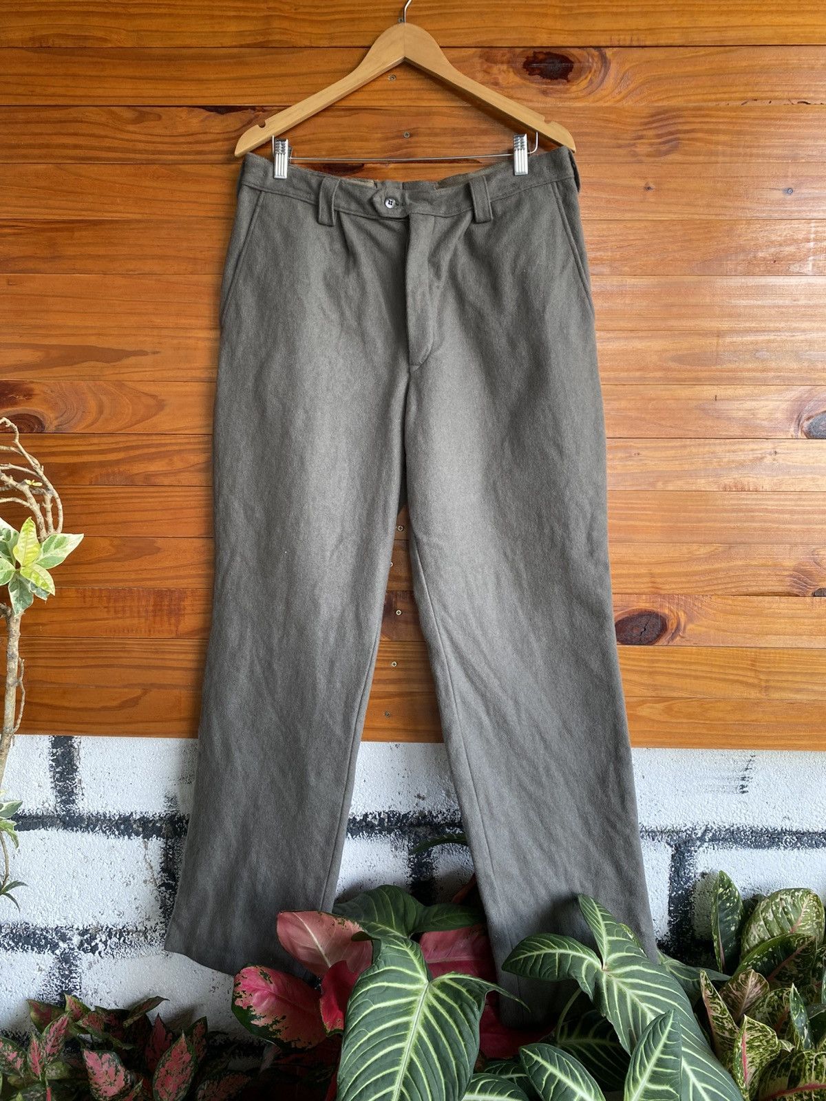 Vintage East German NVA Wool Military Trousers – Cold War Army Pants Size US 32 / EU 48 - 3 Thumbnail