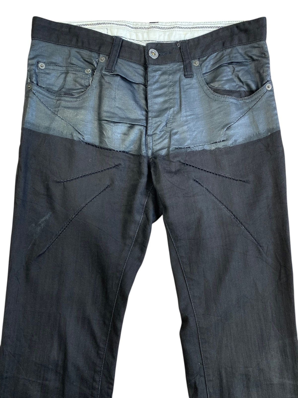 Yohji Yamamoto 90’s AAR By Yohji Yamamoto Hybrid Painted Pants Size US 29 - 3 Thumbnail