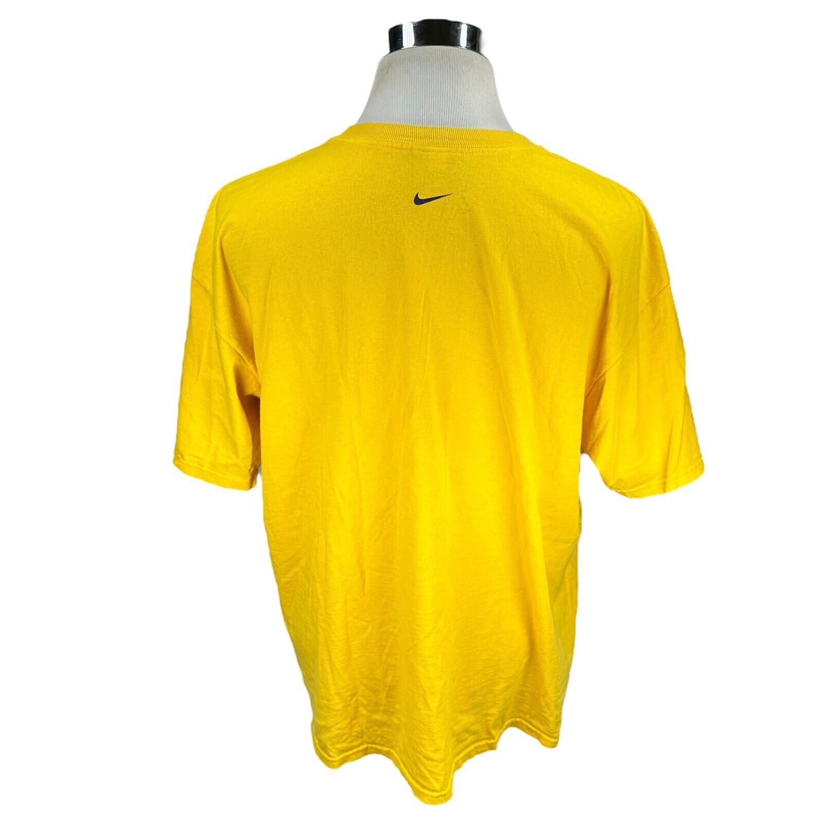 Nike Vintage Nike Swoosh T-Shirt Men XL Yellow 100% Cotton Size US XL / EU 56 / 4 - 3 Thumbnail