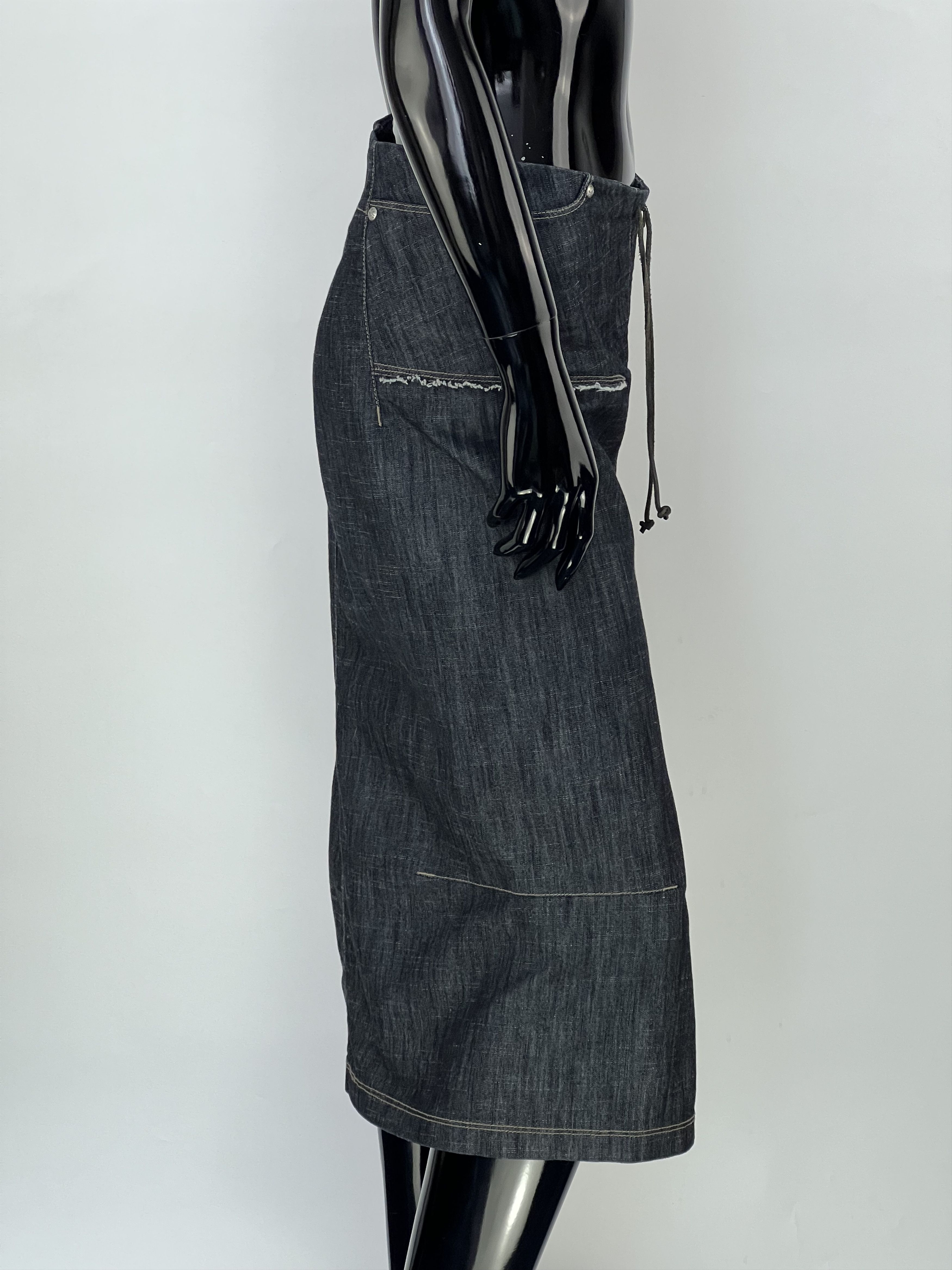 Marithe + Francois Girbaud Marithe Francois Girbaud Rare Denim Midi Skirt Sz IT42 US27 Size 28" / US 6 / IT 42 - 2 Thumbnail