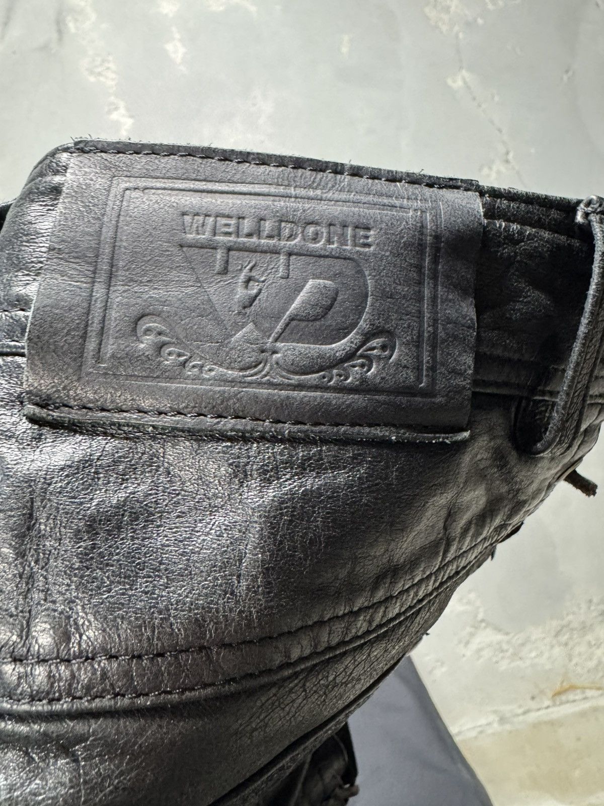 Japanese Brand Vintage Leather Pants Japan Hype Travis Scott Y2K Style Size US 38 / EU 54 - 6 Thumbnail