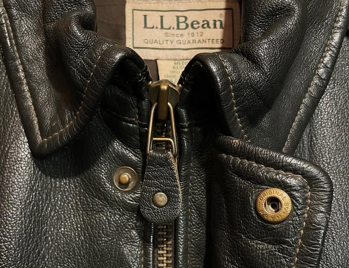 L.L. Bean Vintage 90s LL Bean A-2 Goatskin Leather Bomber Flight Lined Size US L / EU 52-54 / 3 - 4 Thumbnail