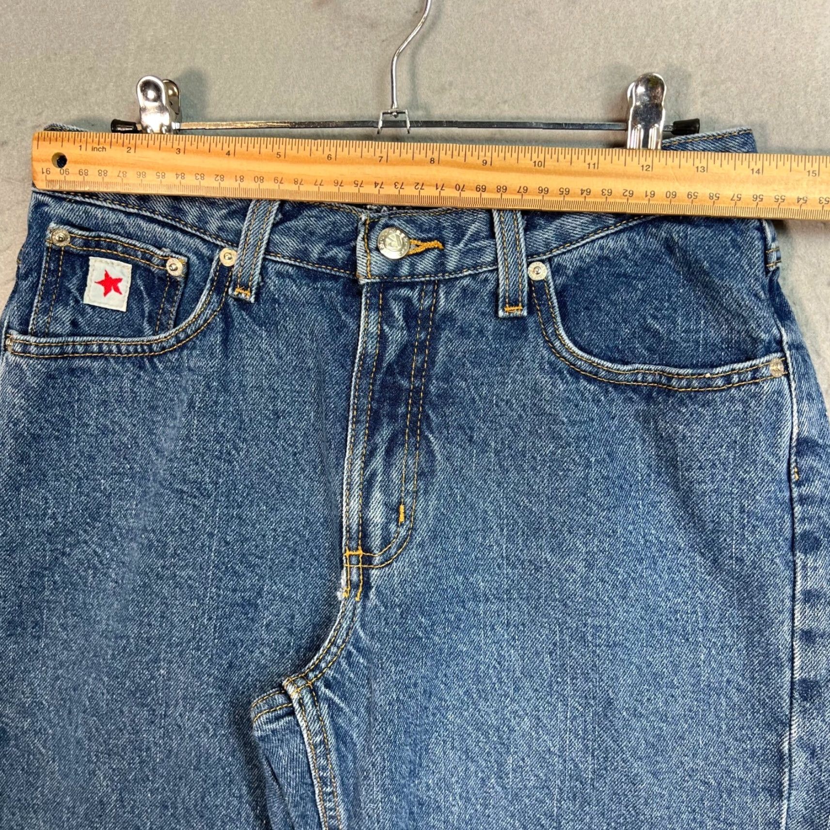 Vintage VINTAGE Rocky Mountain Womens Jeans Cropped Denim 9R Blue 28 in Zip High Rise Relaxed Fit 100% Cotton Painters Logo? Size 30" / US 8 / IT 44 - 5 Thumbnail