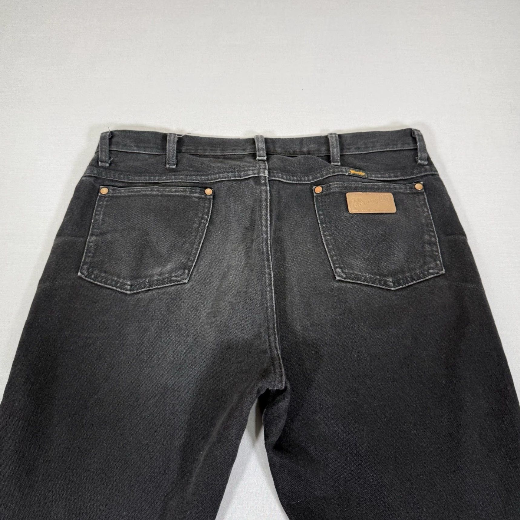 Wrangler Wrangler Jeans Slim Straight Denim Jeans 936 90s Cowboy Black 36x32 Mens Regular Leather Logo Embroidered USA Size US 36 / EU 52 - 5 Thumbnail
