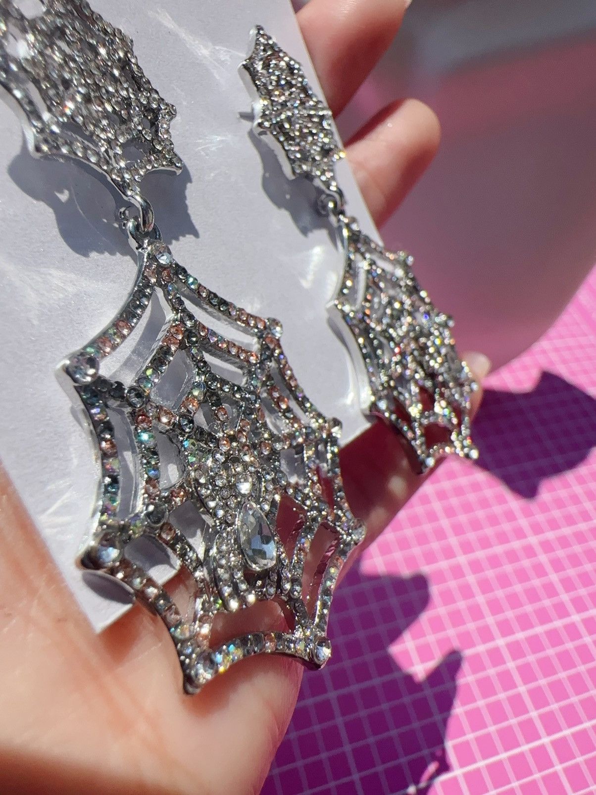 Designer Baublebar silver diamond paved creepy crawly A web celeb Size ONE SIZE - 2 Thumbnail