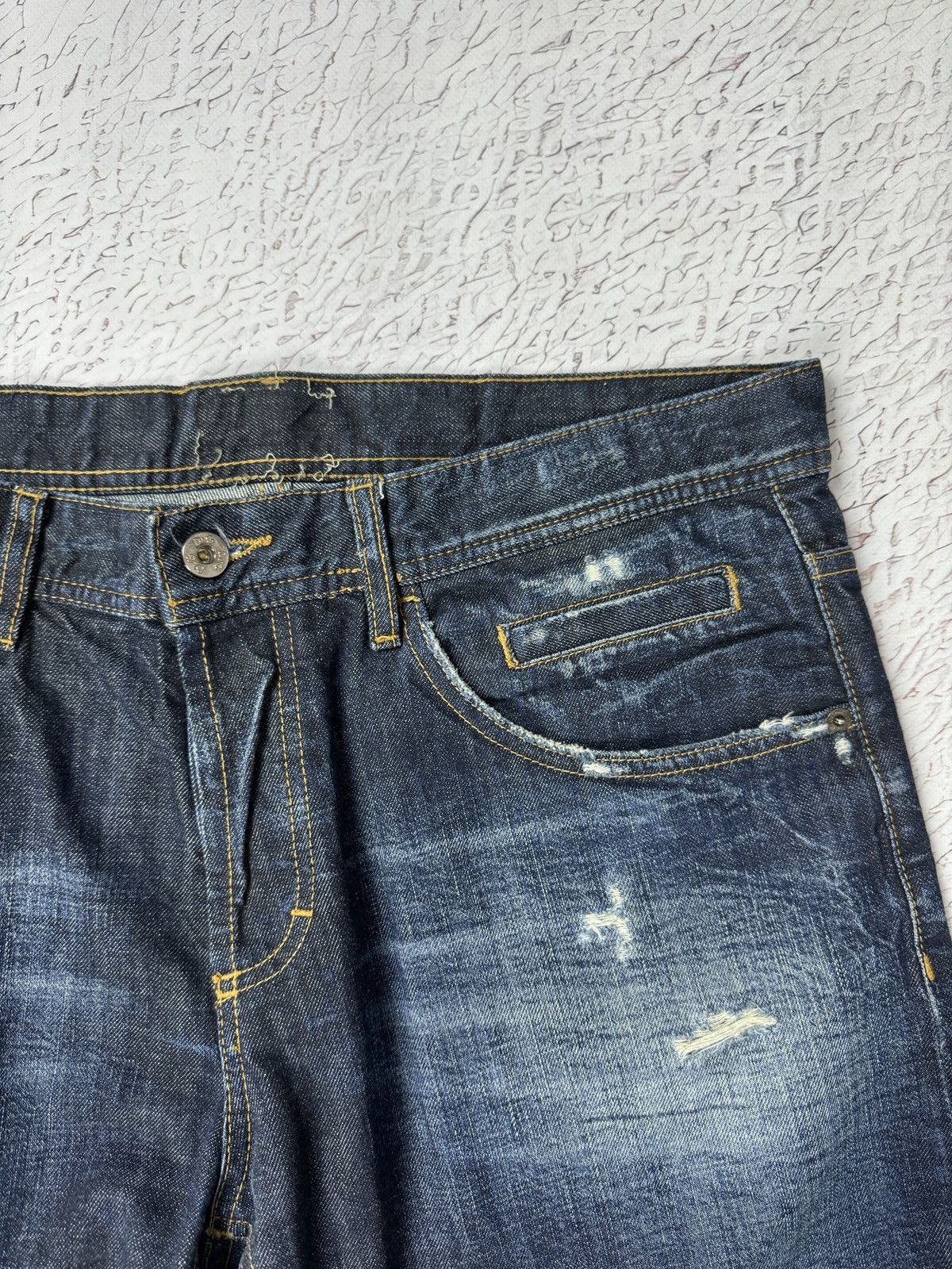 Dolce & Gabbana Dolce & Gabbana Distressed Indigo Denim Pants Jeans Size US 36 / EU 52 - 10 Thumbnail