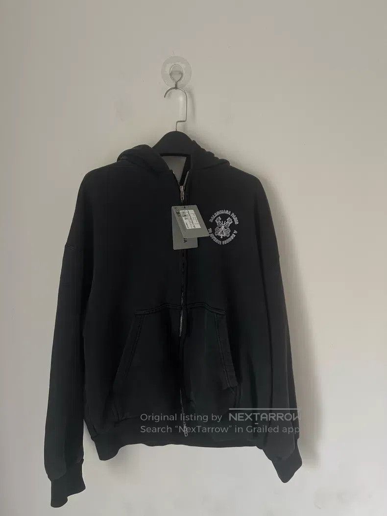 Balenciaga Balenciaga Patch Embroidered Zip Hoodie Size US S / EU 44-46 / 1 - 1 Thumbnail