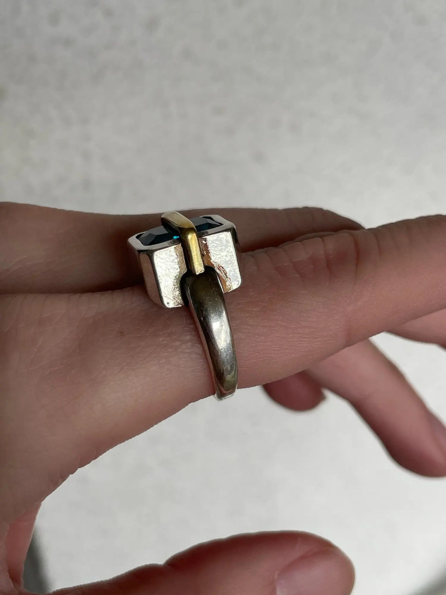 Jewelry Resizable 925 Sterling Silver Zircons Ring Size ONE SIZE - 3 Thumbnail
