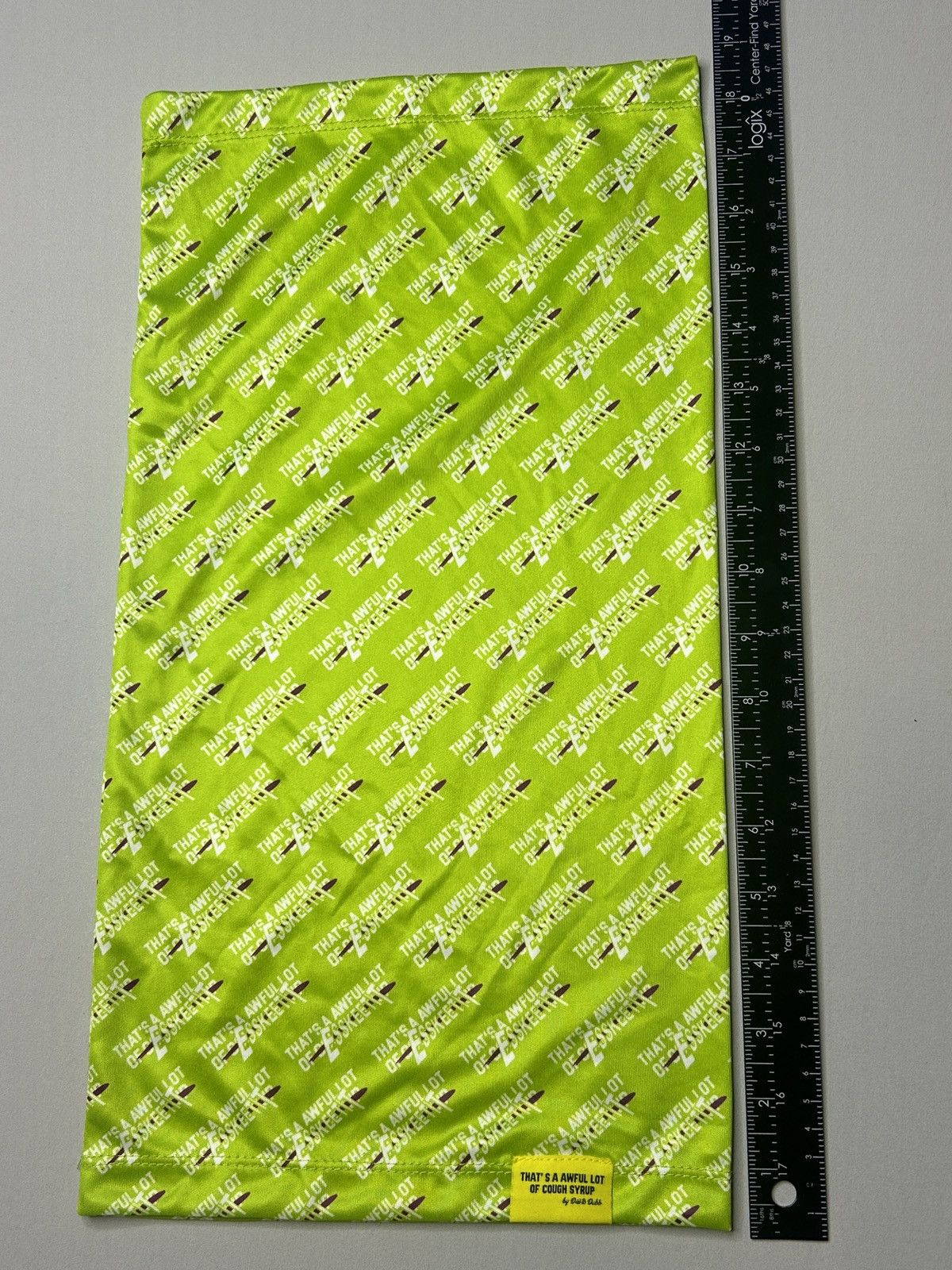 Awful Lot of Cough Syrup Awful Lot Of Cough Syrup Green Neck Gator Warmer Mask NWOT Size ONE SIZE - 4 Thumbnail