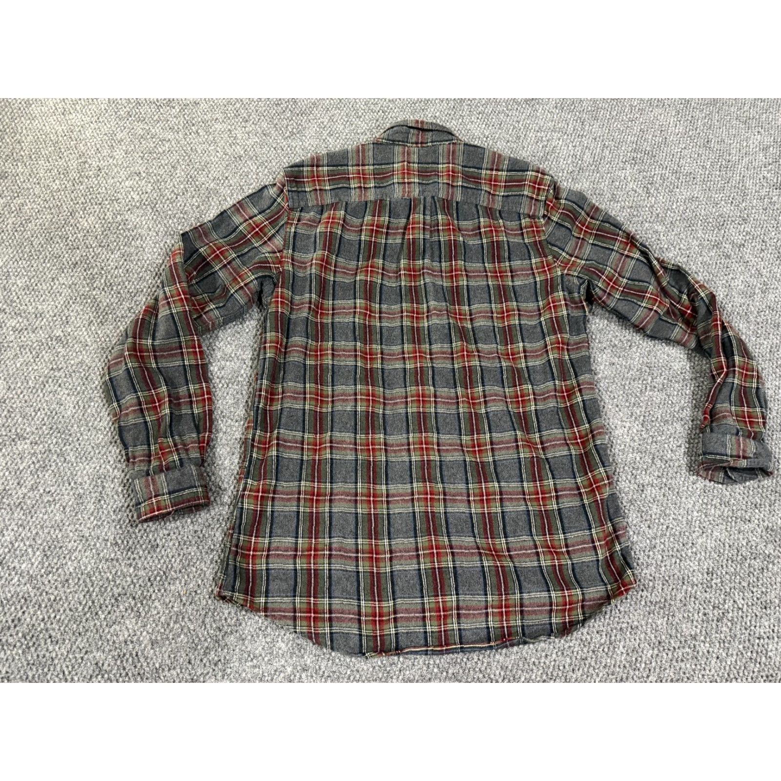 Vintage VINTAGE L.L.Bean Shirt Mens MT Gray Plaid Flannel Long Sleeve Button Front Tall Size US M / EU 48-50 / 2 - 6 Thumbnail